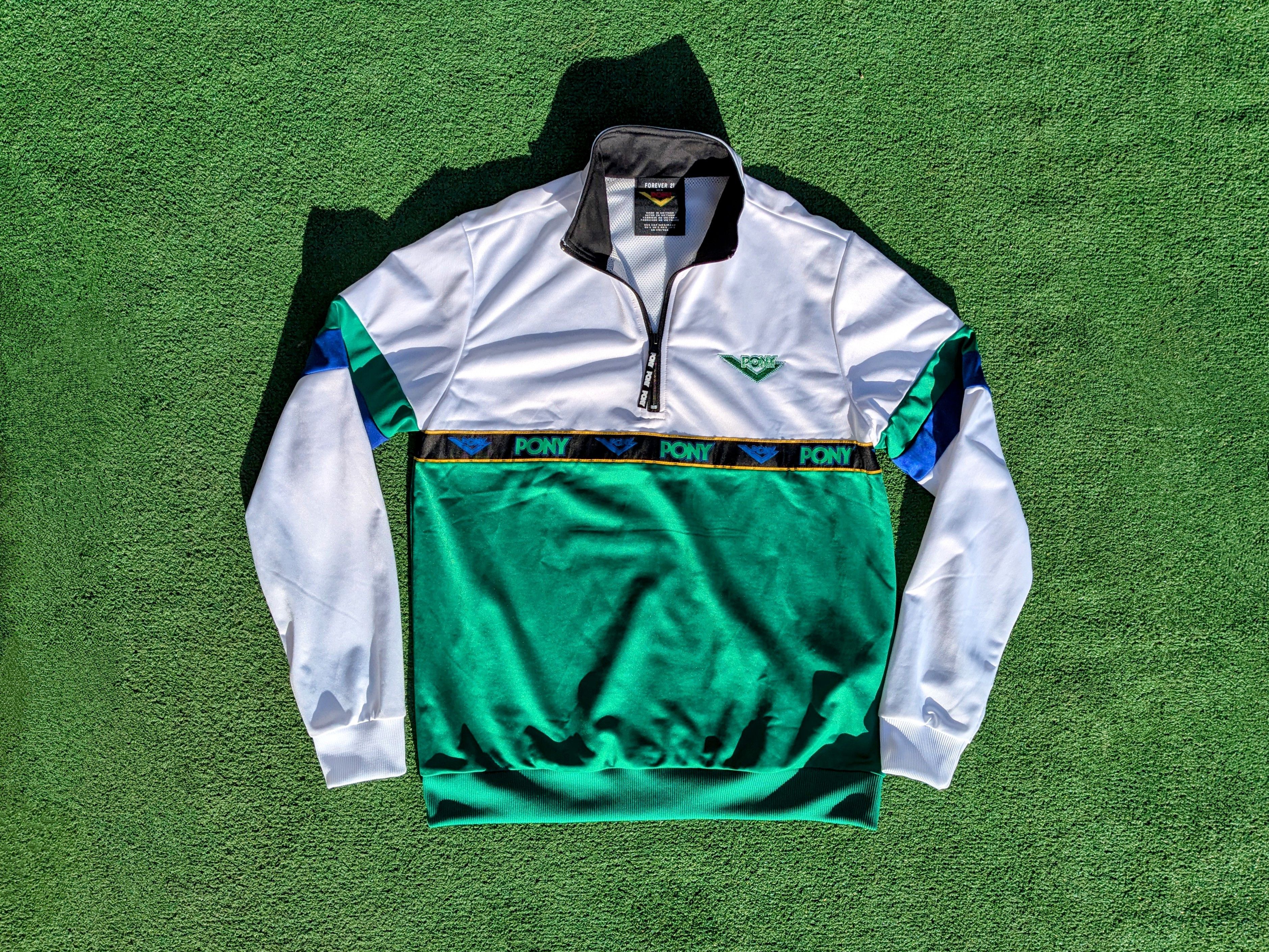 PONY Pony 1/4 Zip Pullover Windbreaker Anorak Unisex Track Jacket Size US S / EU 44-46 / 1 - 9 Thumbnail
