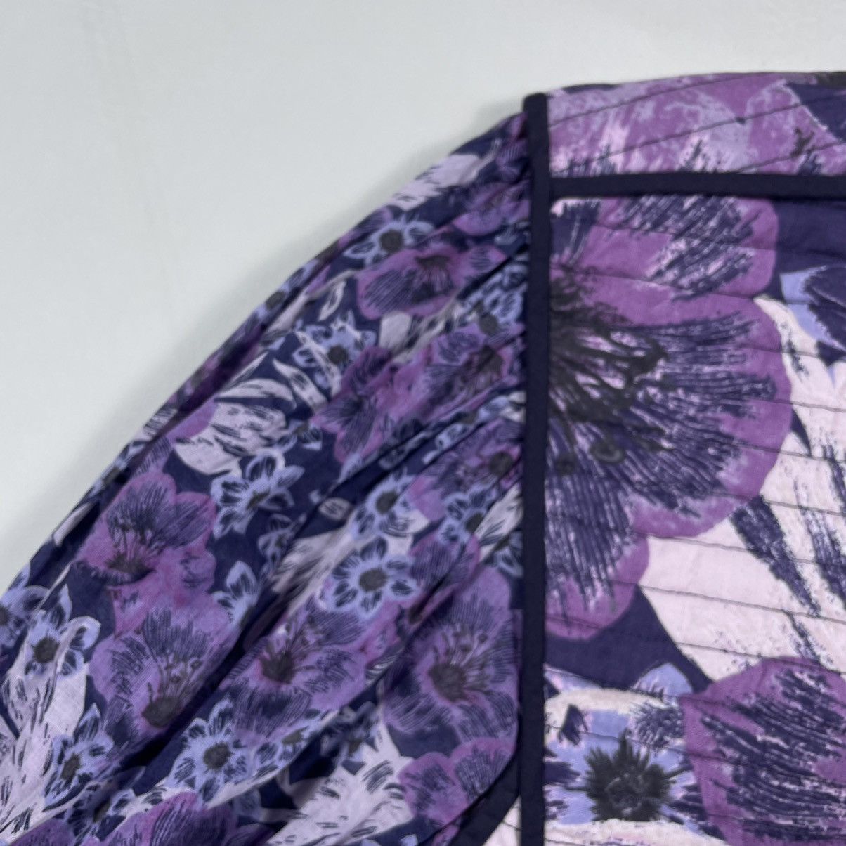 Isabel Marant Etoile ISABEL ÉTOILE MARANT PURPLE HALITA FLORAL CROPPED BLOUSE Size XS / US 0-2 / IT 36-38 - 6 Thumbnail