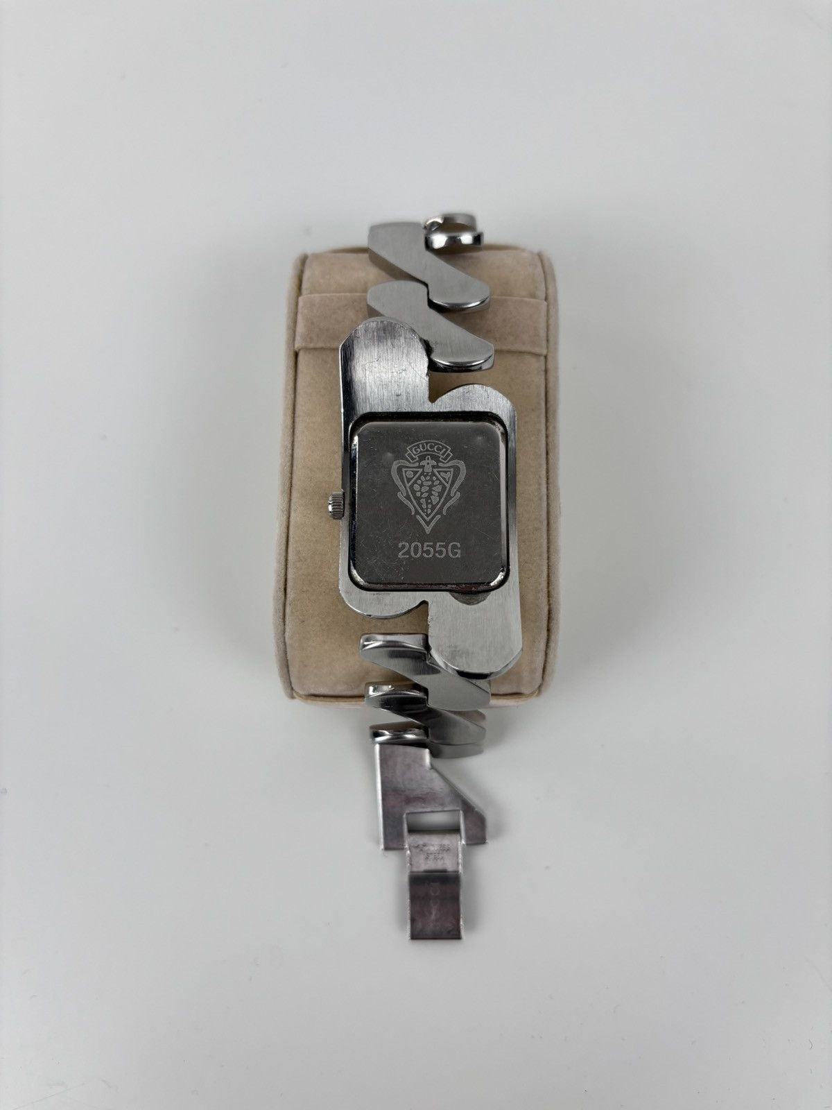 Designer × Gucci × Paolo Gucci RARE 2055G Swiss Made Stainless Steel ZigZag Bracelet Quartz Wristwatch Size ONE SIZE - 14 Thumbnail