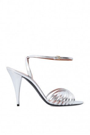 Saint Laurent Paris o1bcso1str1124 Tina Sandals in Silver Size US 11 / IT 41 - 1 Thumbnail