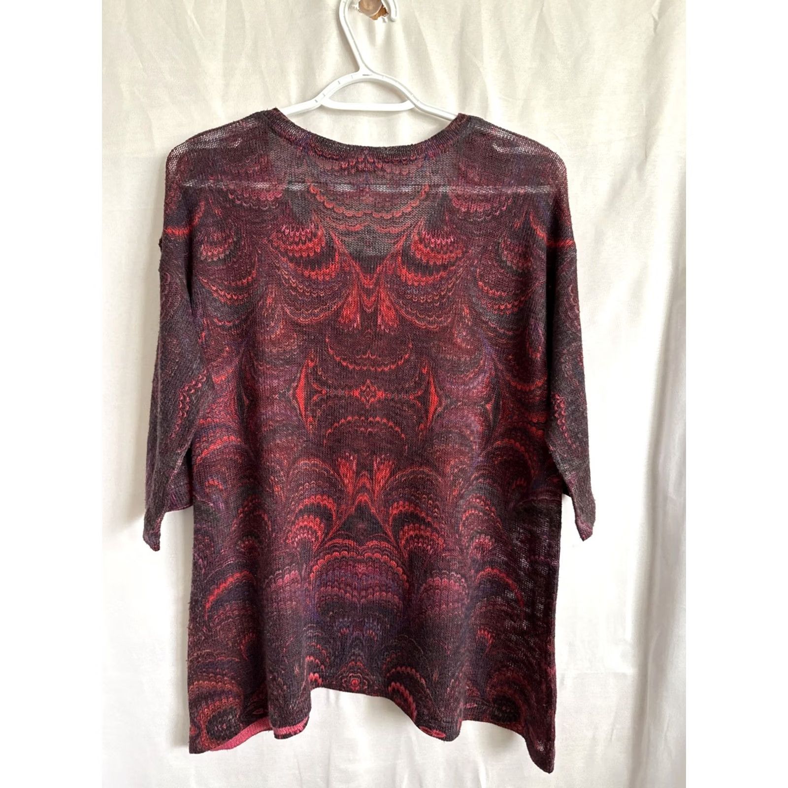 Vintage Nally And Millie Paisley Sweater Womens L USA Artsy Short Sleeve Size L / US 10 / IT 46 - 3 Thumbnail