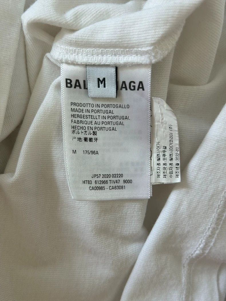 Balenciaga Balenciaga White Band Portrait Short Sleeve Tee Size US M / EU 48-50 / 2 - 4 Thumbnail