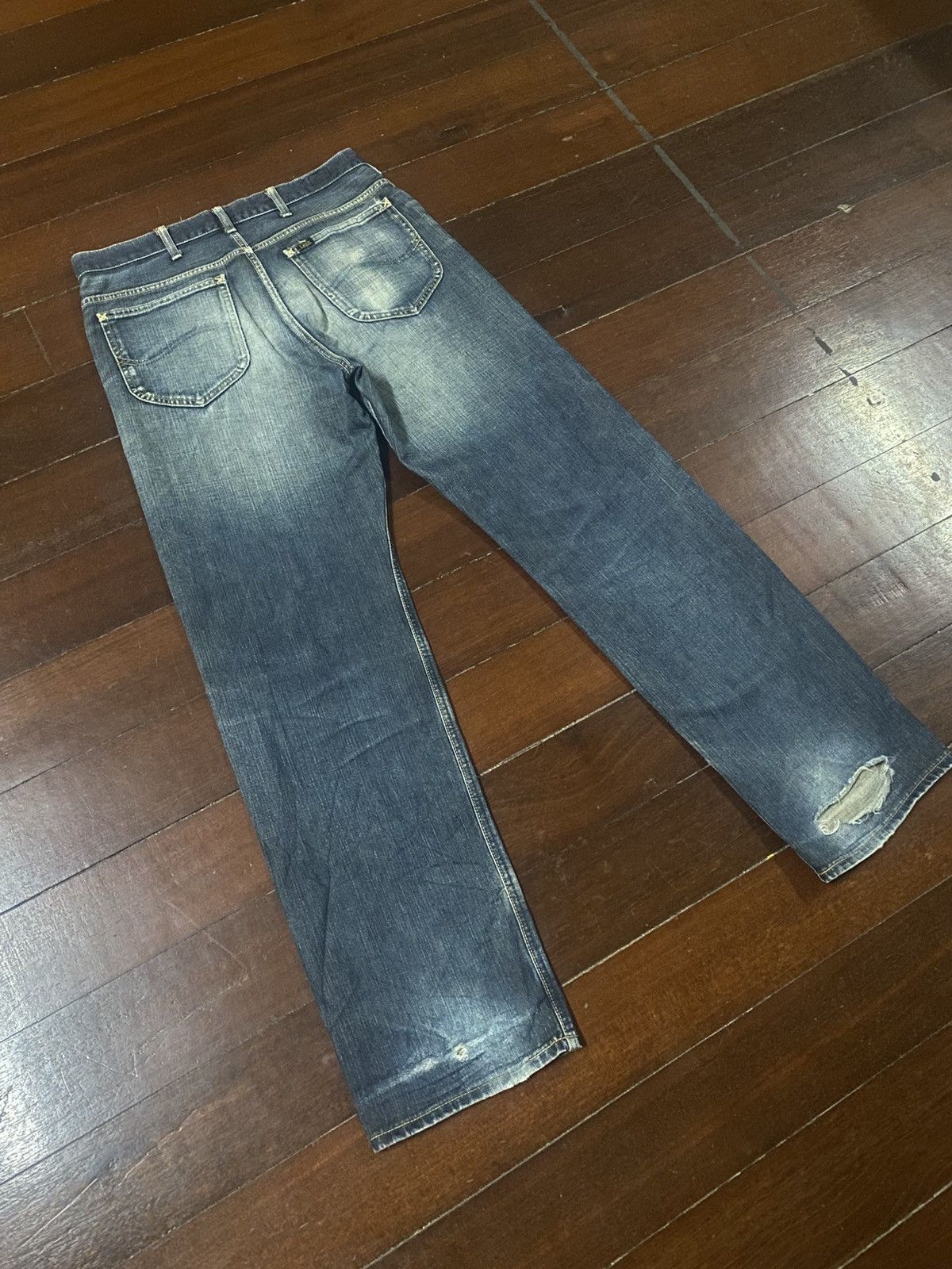 Lee VINTAGE LEE RIDERS SELVEDGE RUSTY MUDWASH DISTRESSED DENIM Size US 35 - 14 Thumbnail