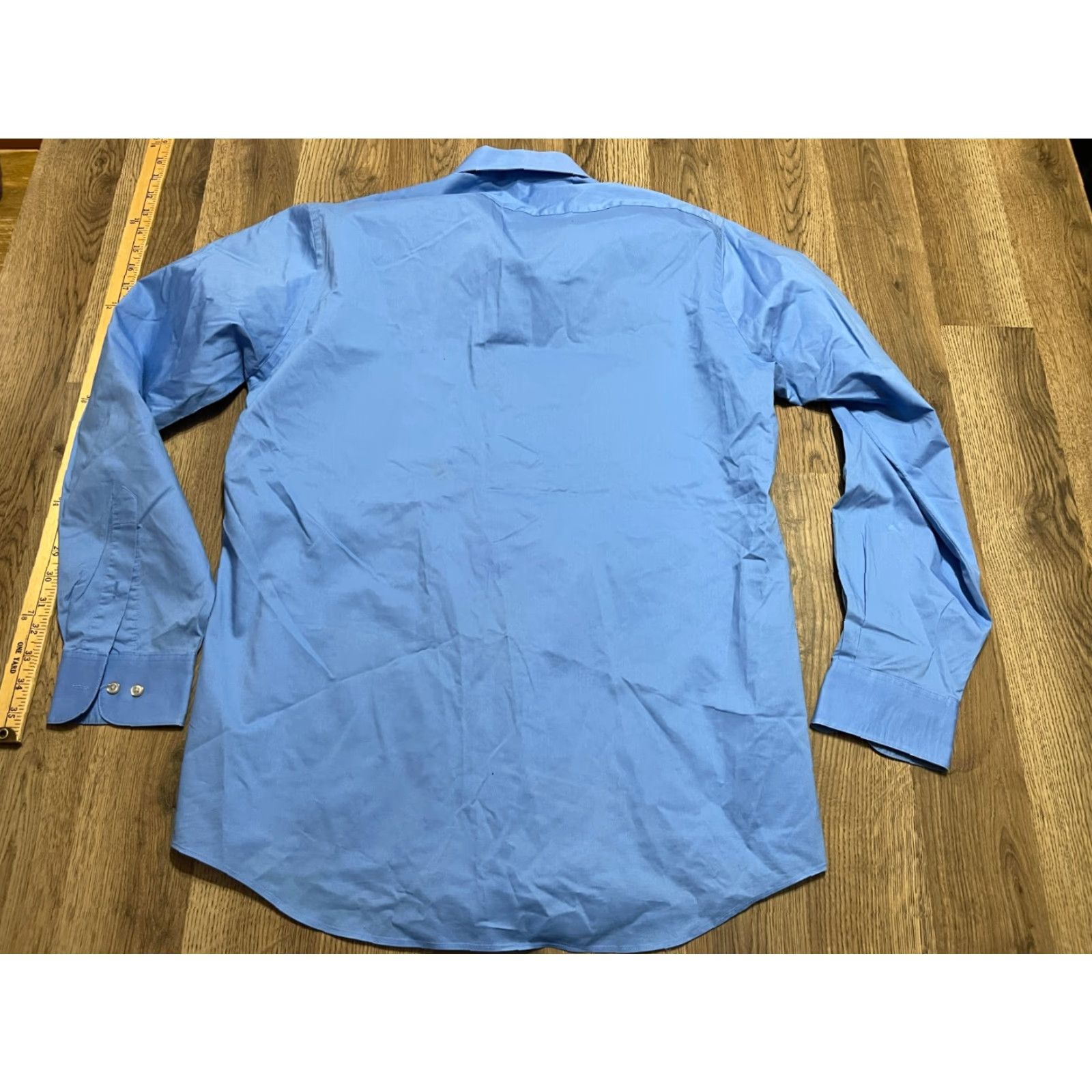 Van Heusen Van Heusen Shirt Men 15-15.5 34/35 Button-Up Long Sleeve Blue Vintage No (adjusted) Size US M / EU 48-50 / 2 - 2 Thumbnail