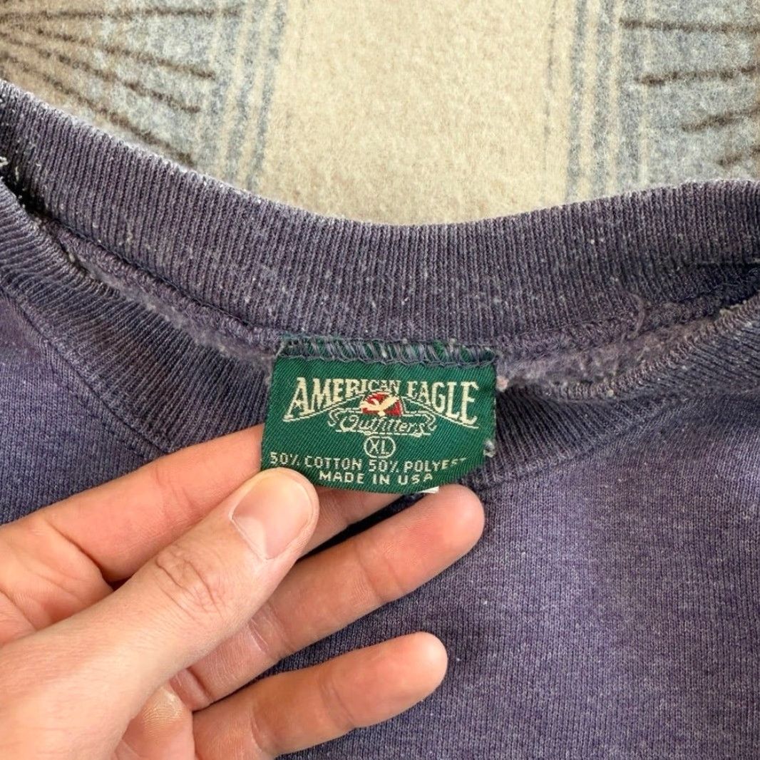American Eagle Outfitters VINTAGE American Eagle Outfitters Sweatshirt Crew Neck XL Purple 90s USA Mens Pullover Long Sleeve Regular XS? Size US XL / EU 56 / 4 - 3 Thumbnail