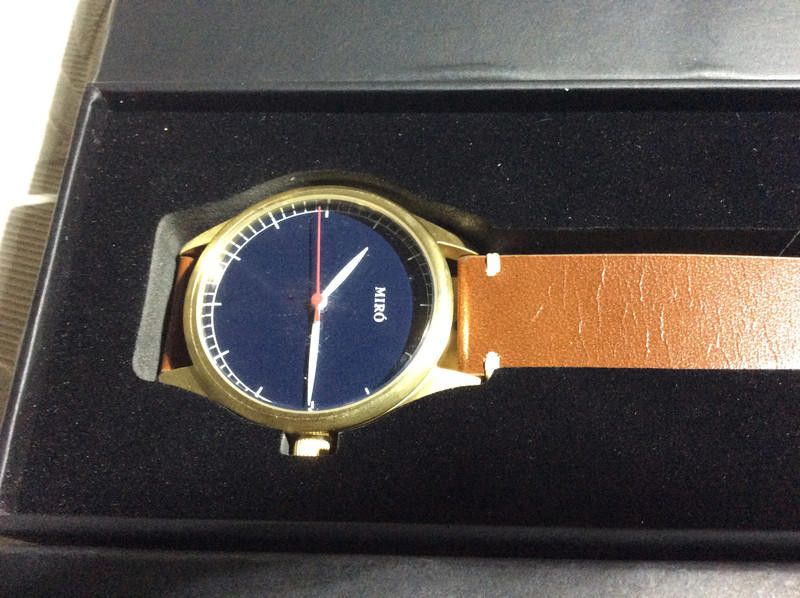 Designer Miro Gold/Blue/Chocolate Men's Watch Size ONE SIZE - 9 Thumbnail