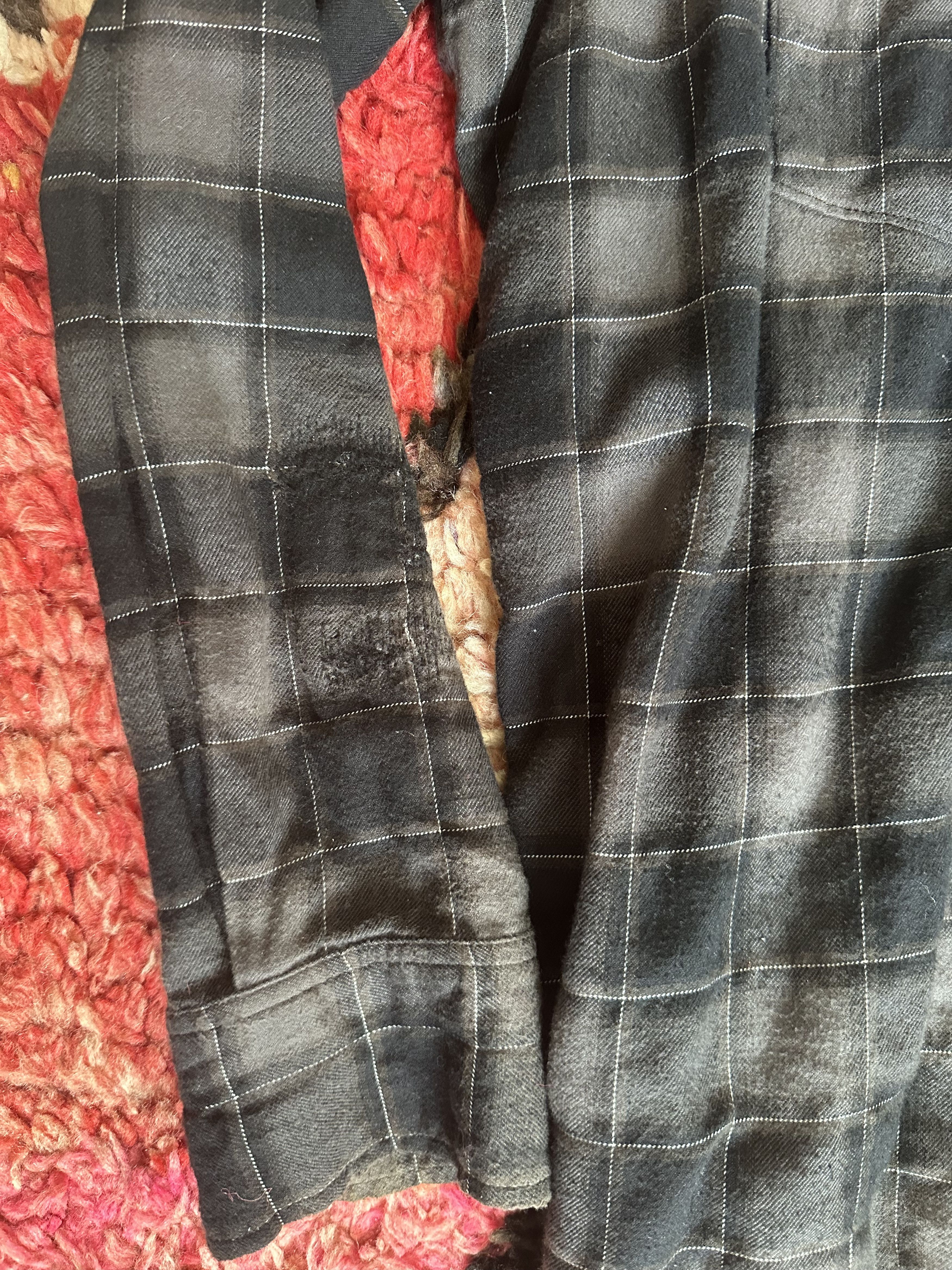 Hedi Slimane × Saint Laurent Paris Hedi Slimane Saint Laurent Bleached Plaid Flannel Shirt Size US L / EU 52-54 / 3 - 4 Thumbnail