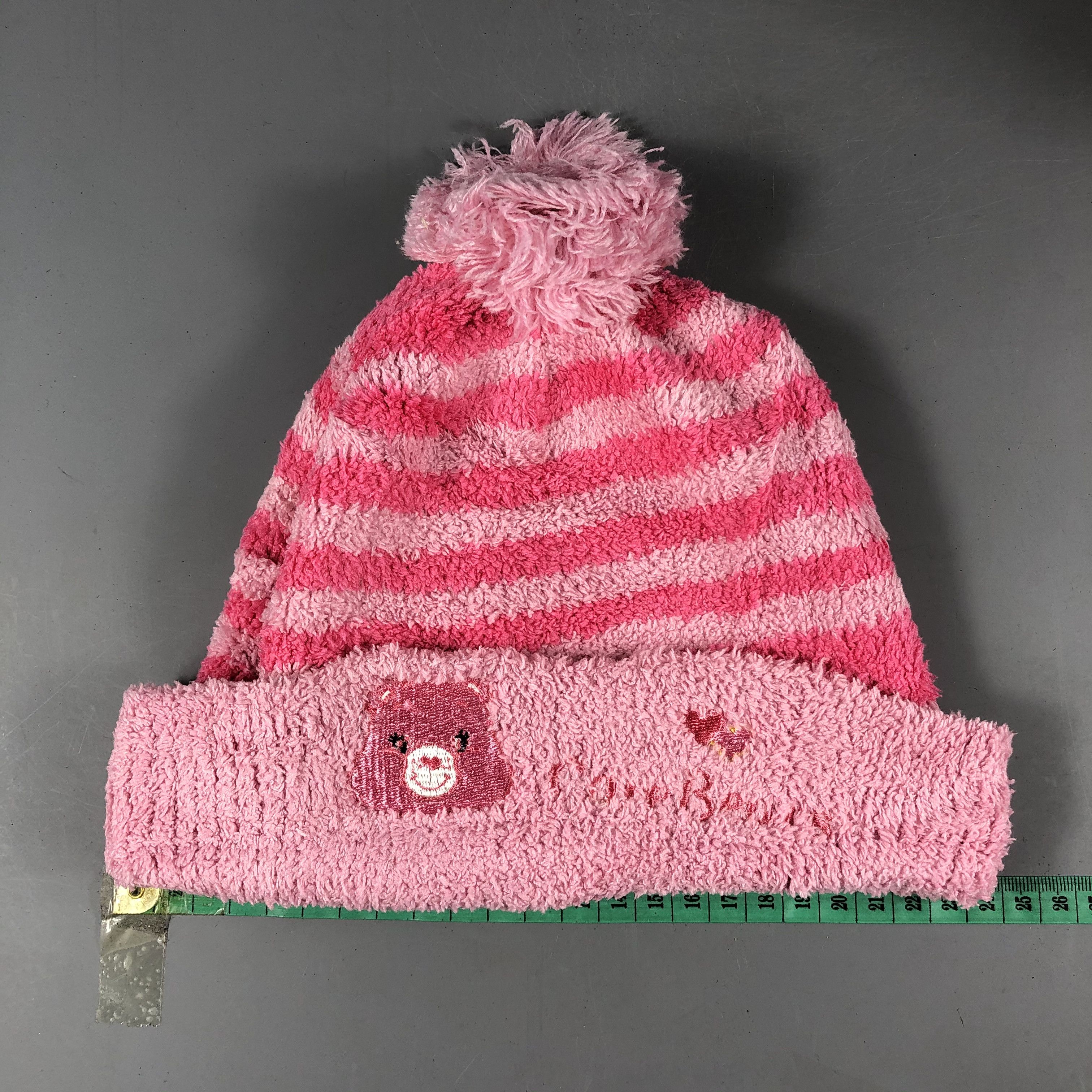 Japanese Brand Pink Care Bears Beanie Stripe Snow Cap Hat Size ONE SIZE - 3 Thumbnail
