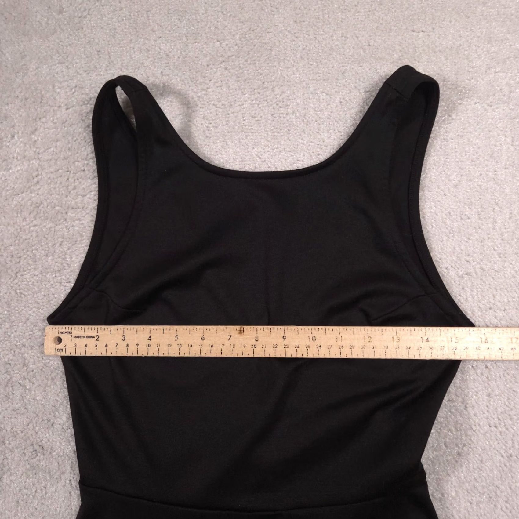 H&M Divided by H&M Black Solid Fit & Flare Strappy Sleeveless Short Dress Womens 8 Size 30" / US 8 / IT 44 - 5 Thumbnail
