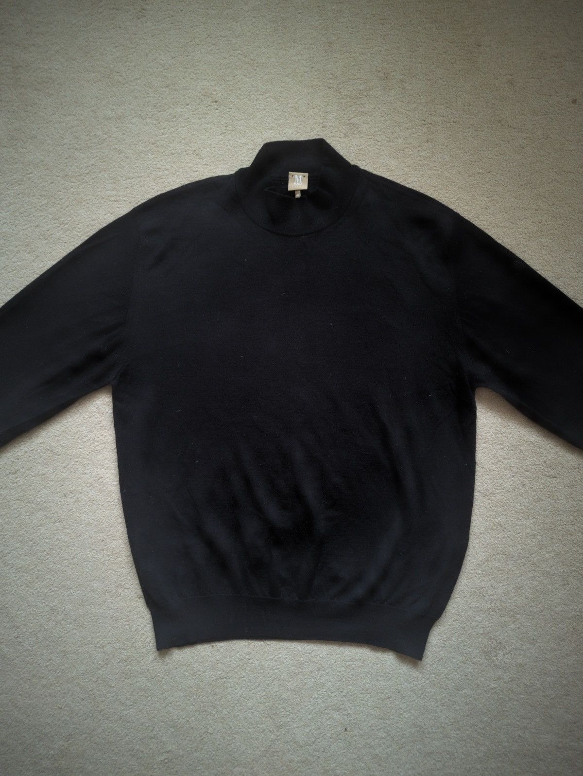 Vintage Maerz Men Merino Wool Cashmere Silk Black Sweater Size 54 Size US L / EU 52-54 / 3 - 1 Thumbnail