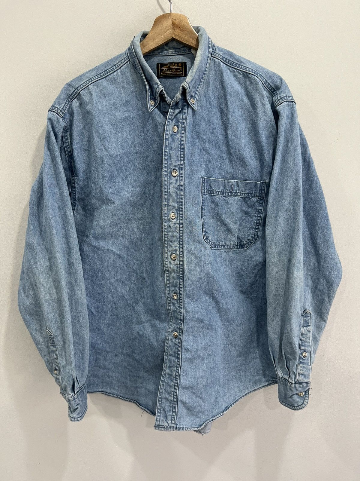Eddie Bauer Vintage Eddie Bauer Denim Button up shirt Size US L / EU 52-54 / 3 - 1 Thumbnail