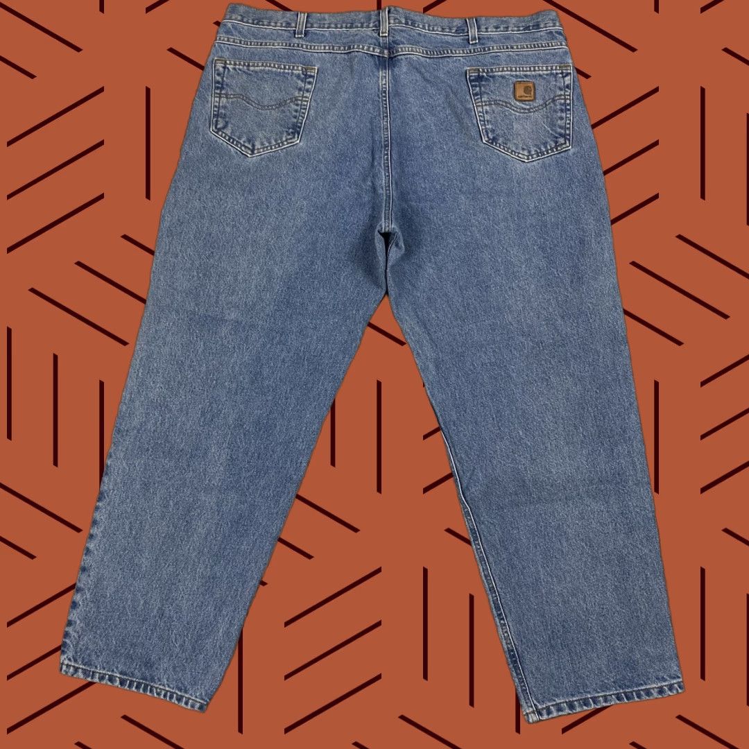 Carhartt VINTAGE Carhartt Jeans Relaxed Fit Denim Blue B17 Size 46x30 Work Light Wash Mens Size US 30 / EU 46 - 1 Thumbnail