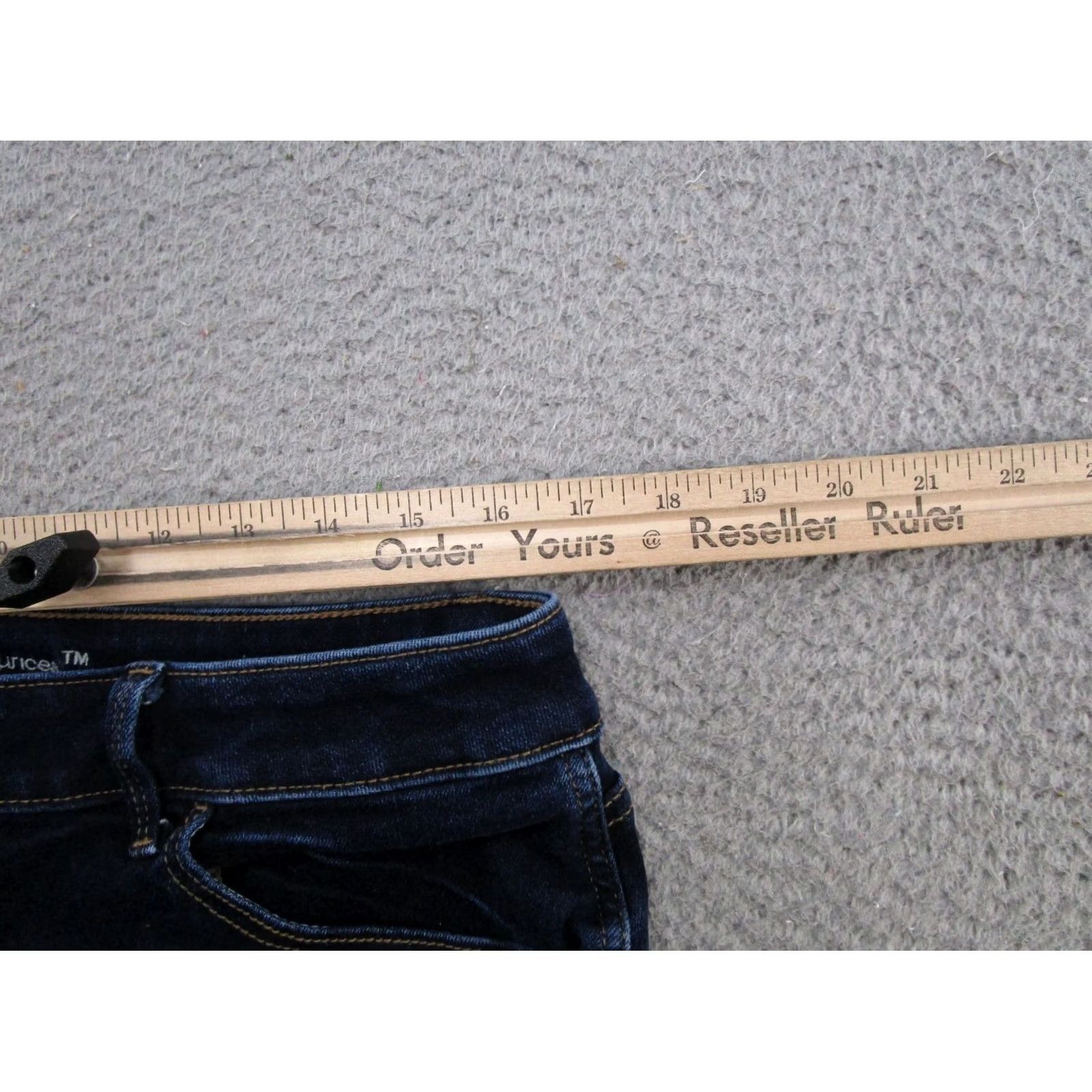 Vintage Maurices Jeans Denim Skinny Stretch Dark Wash L X Short Size L Blue 5-Pocket Style Womens Jeans Size 36" / US 14 / IT 50 - 5 Thumbnail
