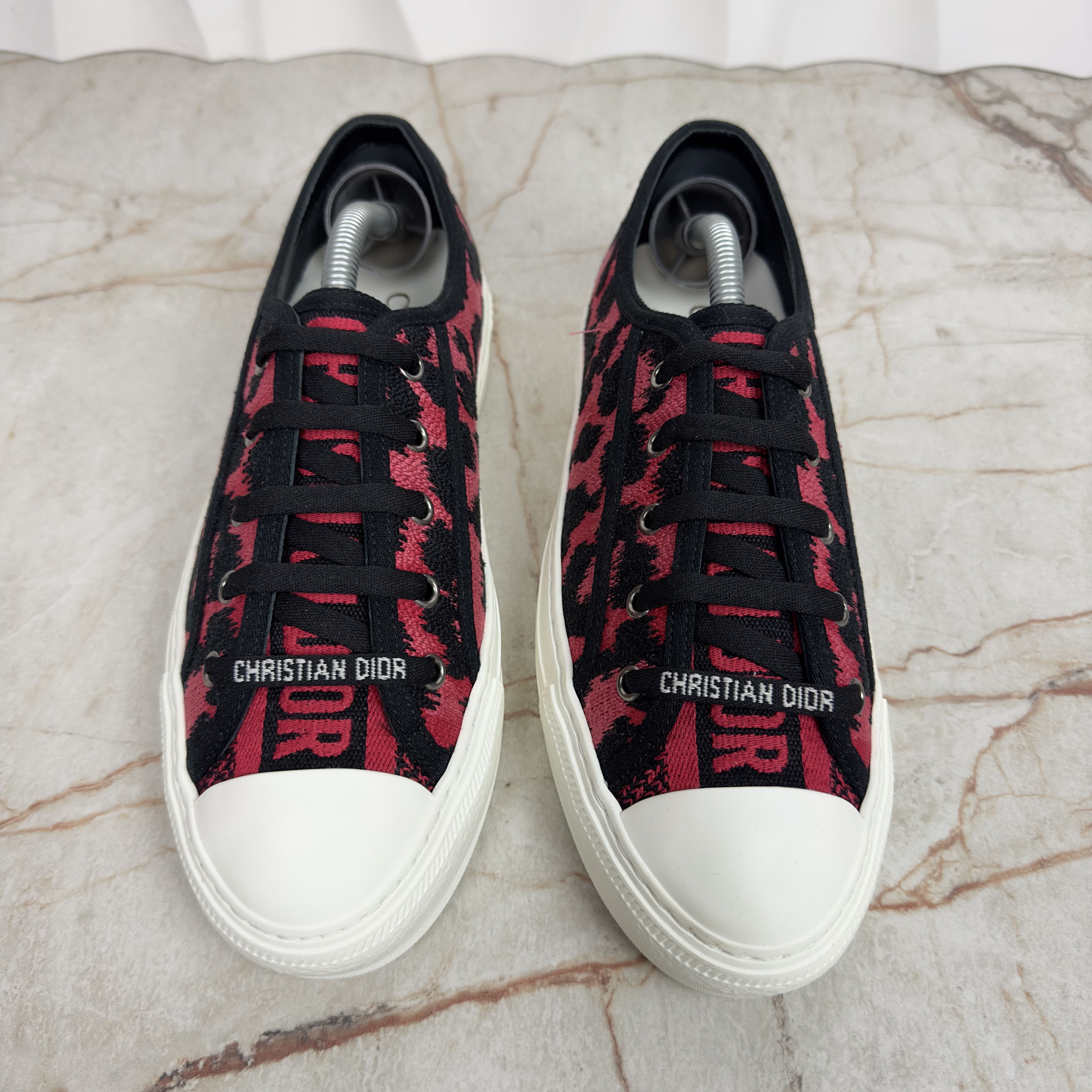 Dior Dior Walk N Dior Trainer Sneakers Leopard Fabric Size US 8.5 / IT 38.5 - 4 Thumbnail