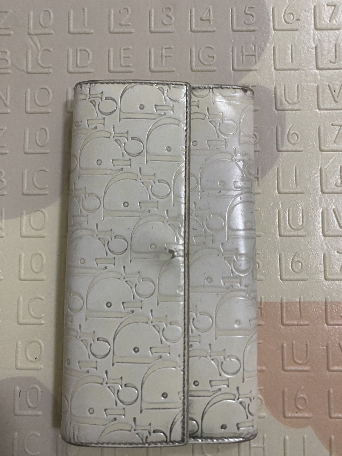 Christian Dior Monsieur Vintage Christian Dior Monogram Embossed Long Wallet – White Size ONE SIZE - 1 Thumbnail