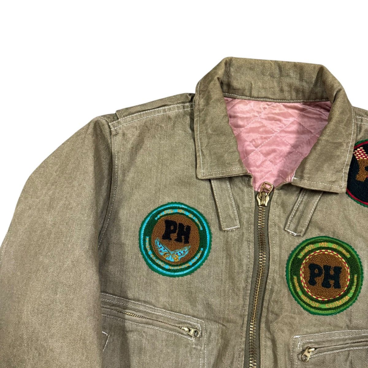 Karl Helmut Vtg🔥Pink House Karl Helmut Bomber Duck Canvas Bondage Jacket Size US M / EU 48-50 / 2 - 7 Thumbnail