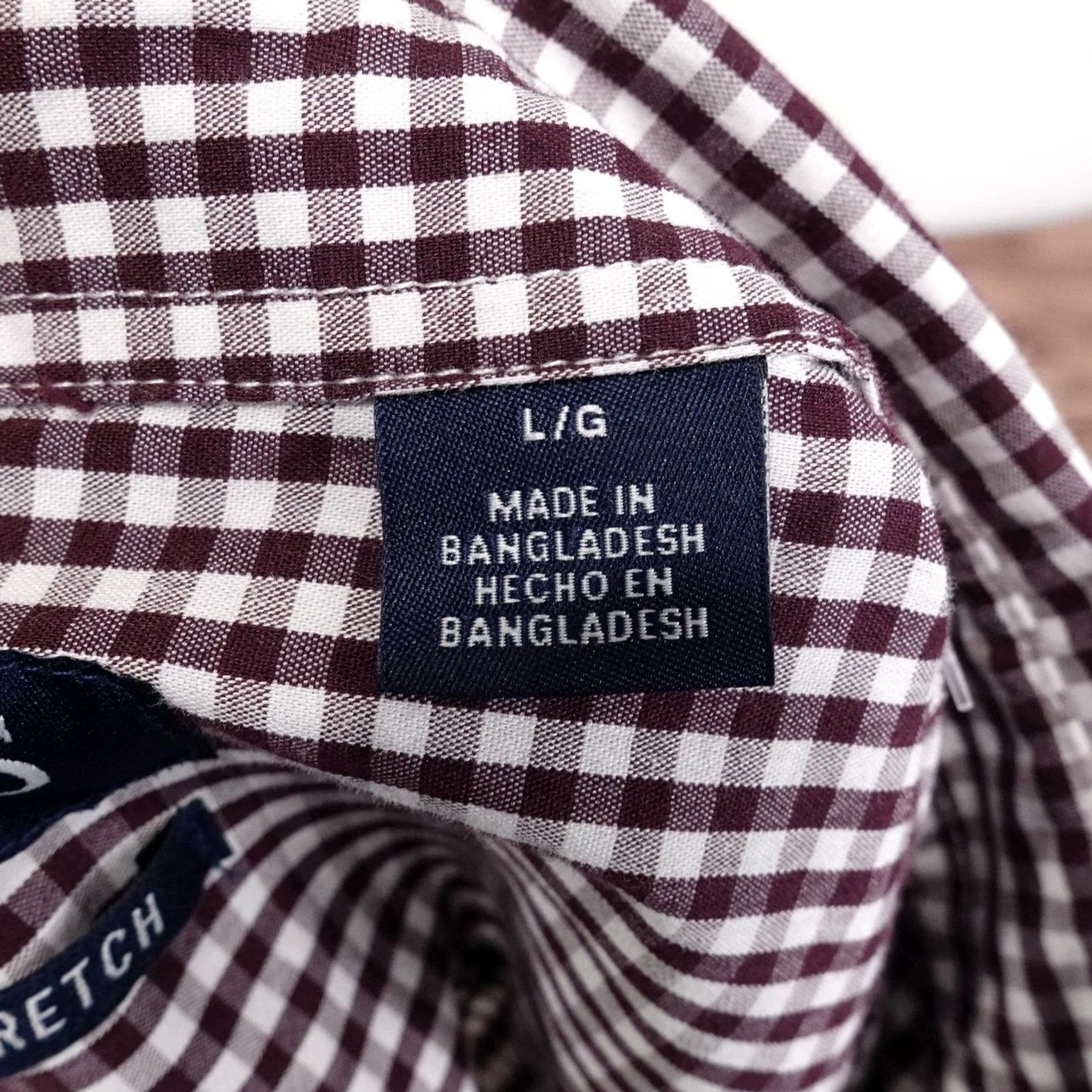 Chaps Chaps Shirt Mens L Check Long Sleeve Button-Up Regular Fit Stretch Embroidered Crest Button-Down Collar Casual Fall Mens Size US L / EU 52-54 / 3 - 7 Thumbnail