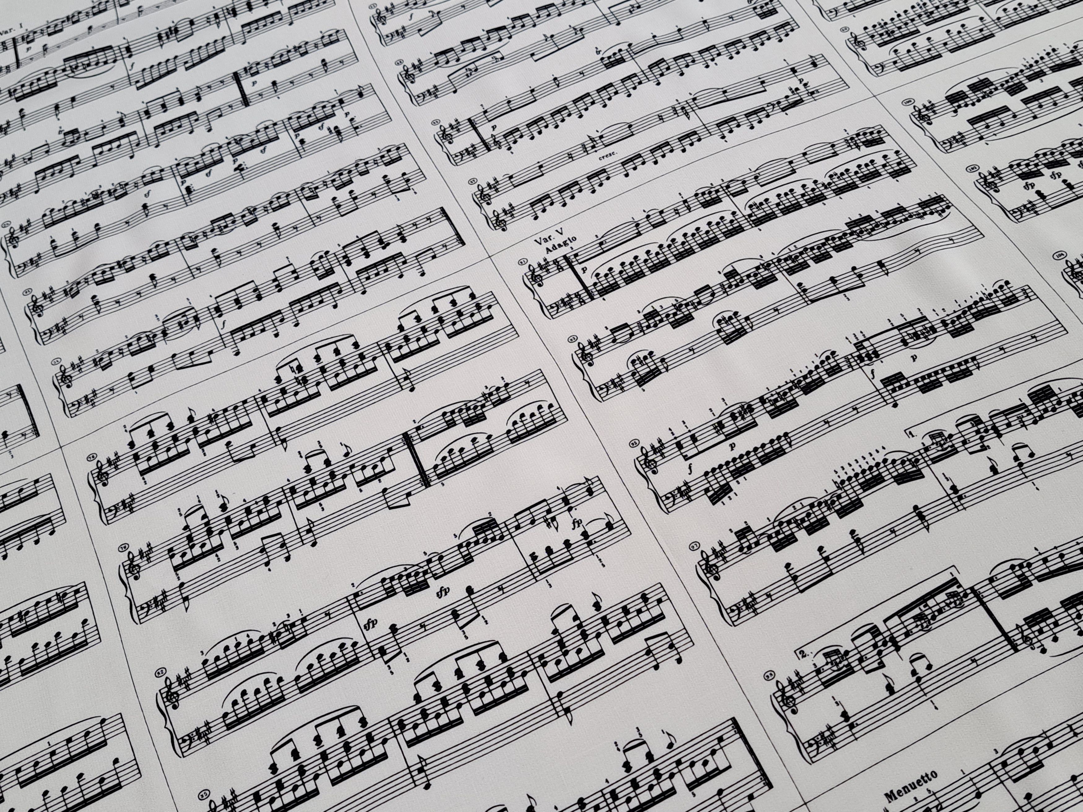 Vintage Vintage Rare Wolfgang Amadeus MOZART Sonate silk scarf. Size ONE SIZE - 6 Thumbnail