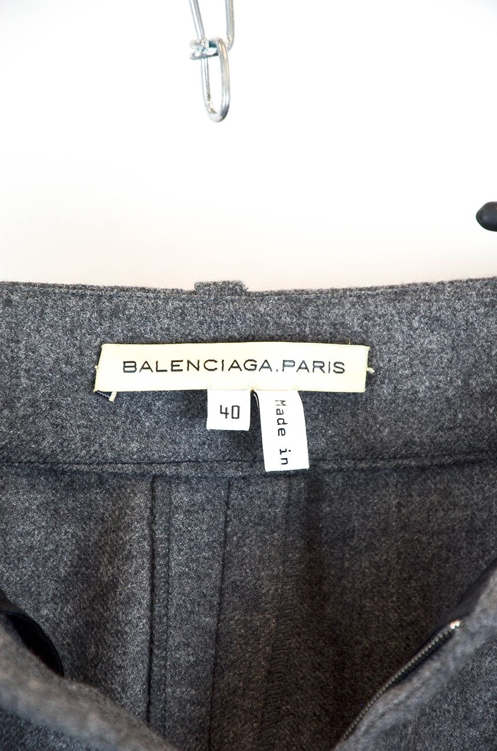 Balenciaga Balenciaga Paris Vintage Grey Wool Skirt – Size 40 Size 27" / US 4 / IT 40 - 5 Thumbnail