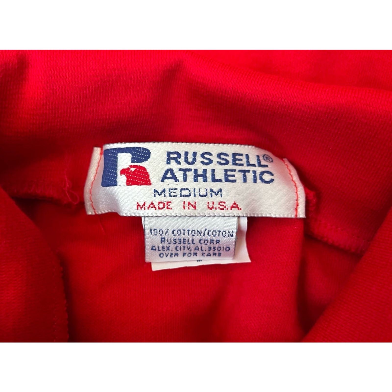 Russell Athletic VINTAGE Russell Athletic Turtleneck Shirt Mens M Red 90s USA Made NOS NWT Sweatshirt Long Sleeve Cotton 28.5" 22" 26" Foldover Collar Mens Size US M / EU 48-50 / 2 - 5 Thumbnail