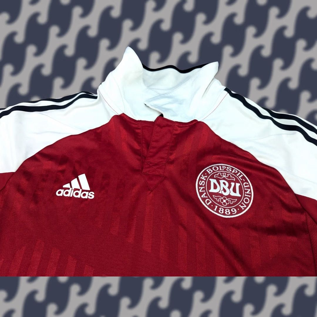 Adidas Adidas Denmark 2012-2013 Football Jersey Mens Size L Adult Home Long Sleeves red Size US L / EU 52-54 / 3 - 1 Thumbnail