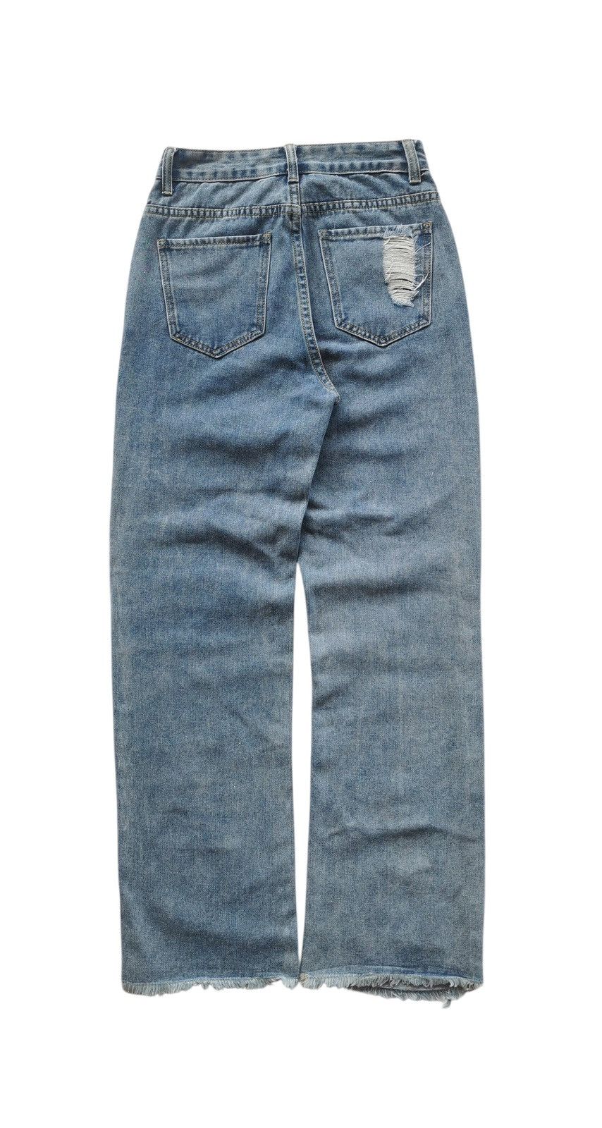 Kapital ROMWE Y2K Distressed Patchwork Shredded Jeans Cyber Grunge Size 27" / US 4 / IT 40 - 7 Thumbnail