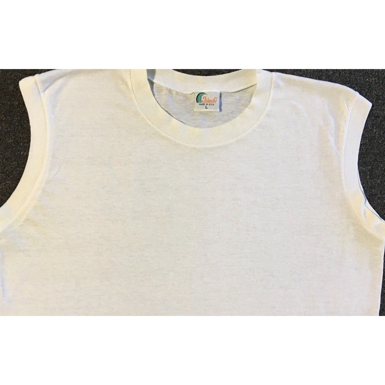 Vintage VINTAGE 80s Faded Distress Sleeveless Shirt S USA White Single Stitch Men Small Distressed Trucker Grunge Punk Skate Surf Rock BBQ Size US S / EU 44-46 / 1 - 7 Thumbnail