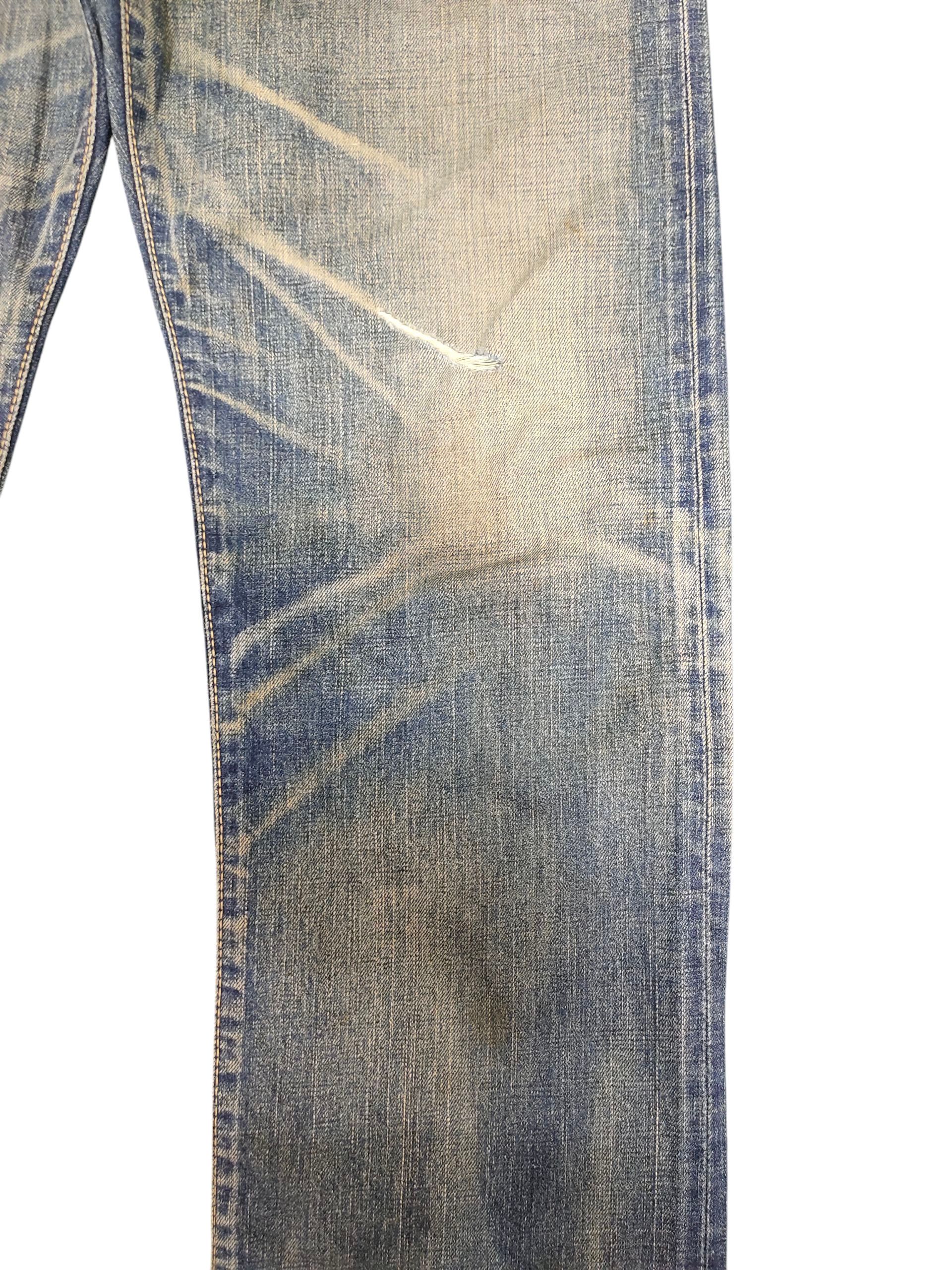 Kapital Vintage Edwin 505Z Selvage Clawmark Distress Denim Jeans Size US 35 - 3 Thumbnail