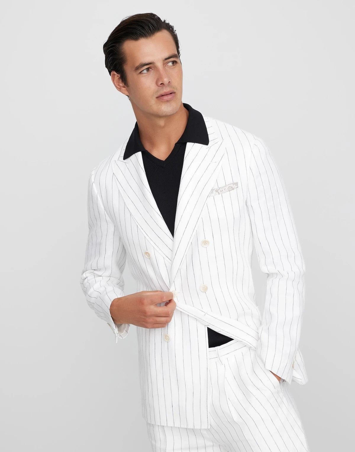 Woven Jacket Silk in White