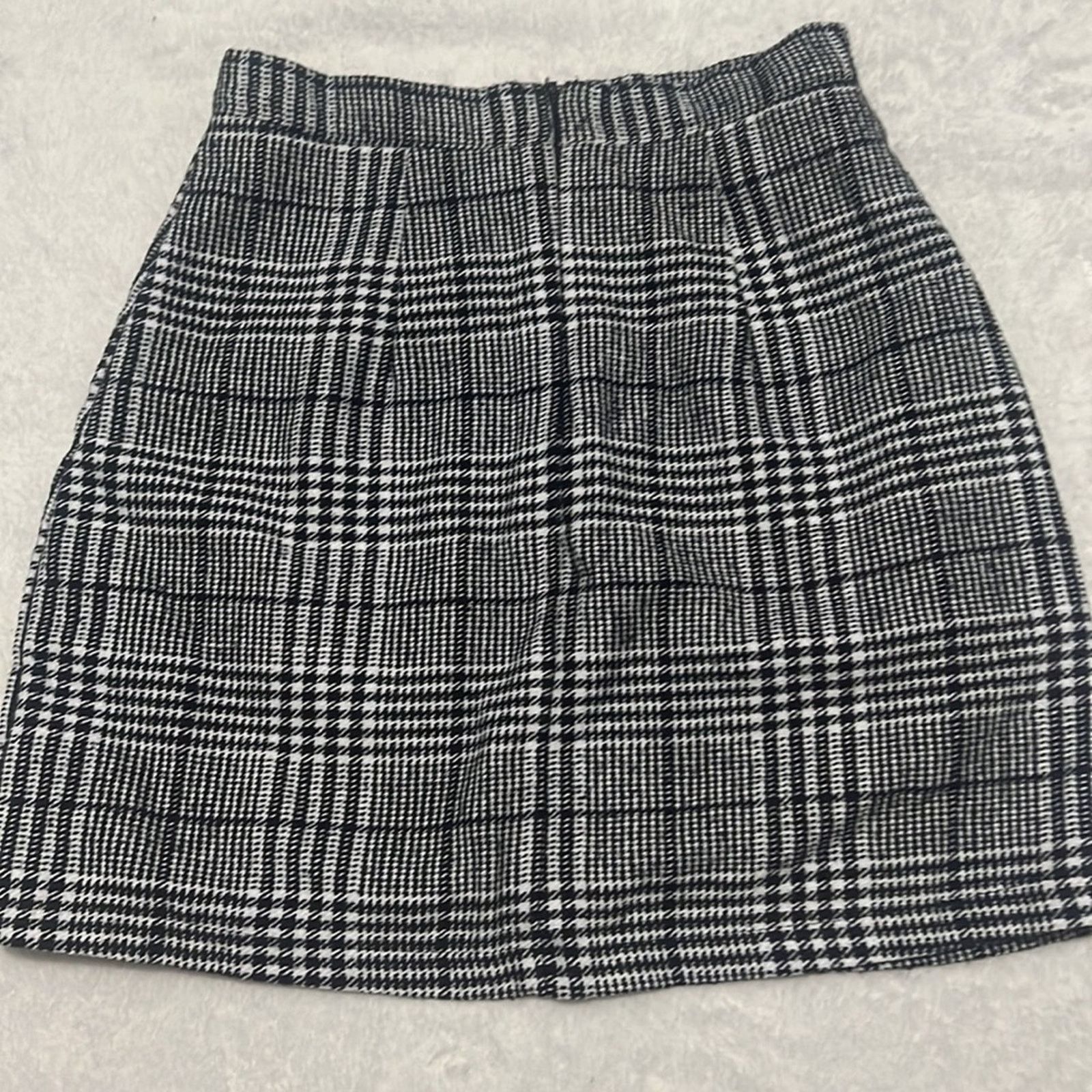 Other Black And White Plaid Skirt Size 25" / US 0 / IT 36 - 3 Thumbnail