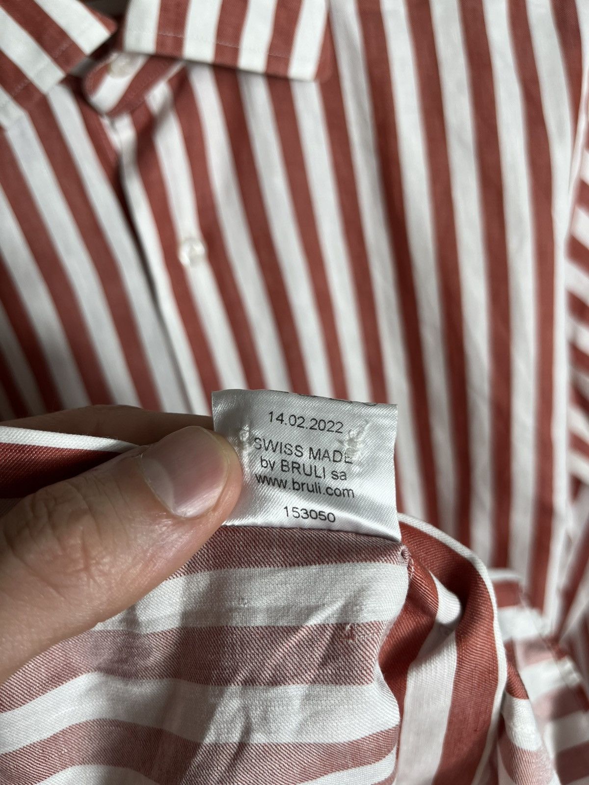 Other BRULI linen cotton shirt button up striped mebs long sleeve Size US M / EU 48-50 / 2 - 11 Thumbnail