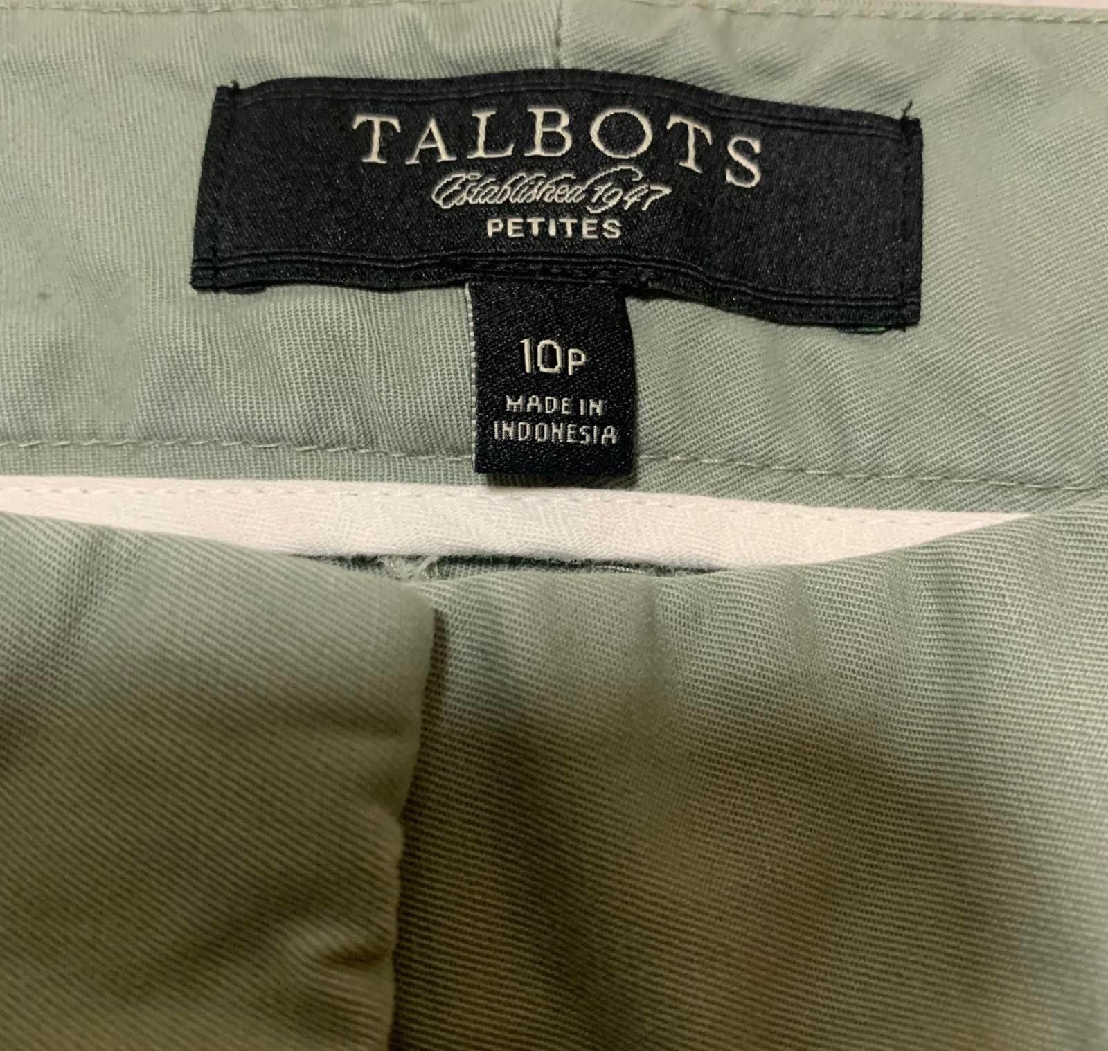 Other Talbots Women's Petites 10P Olive Green Cropped Pants Size 32" / US 10 / IT 46 - 3 Thumbnail