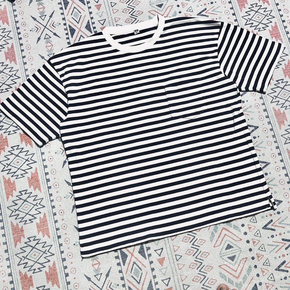 Japanese Brand × Uniqlo Uniqlo Stripe Pocket Tshirt Size US M / EU 48-50 / 2 - 1 Thumbnail