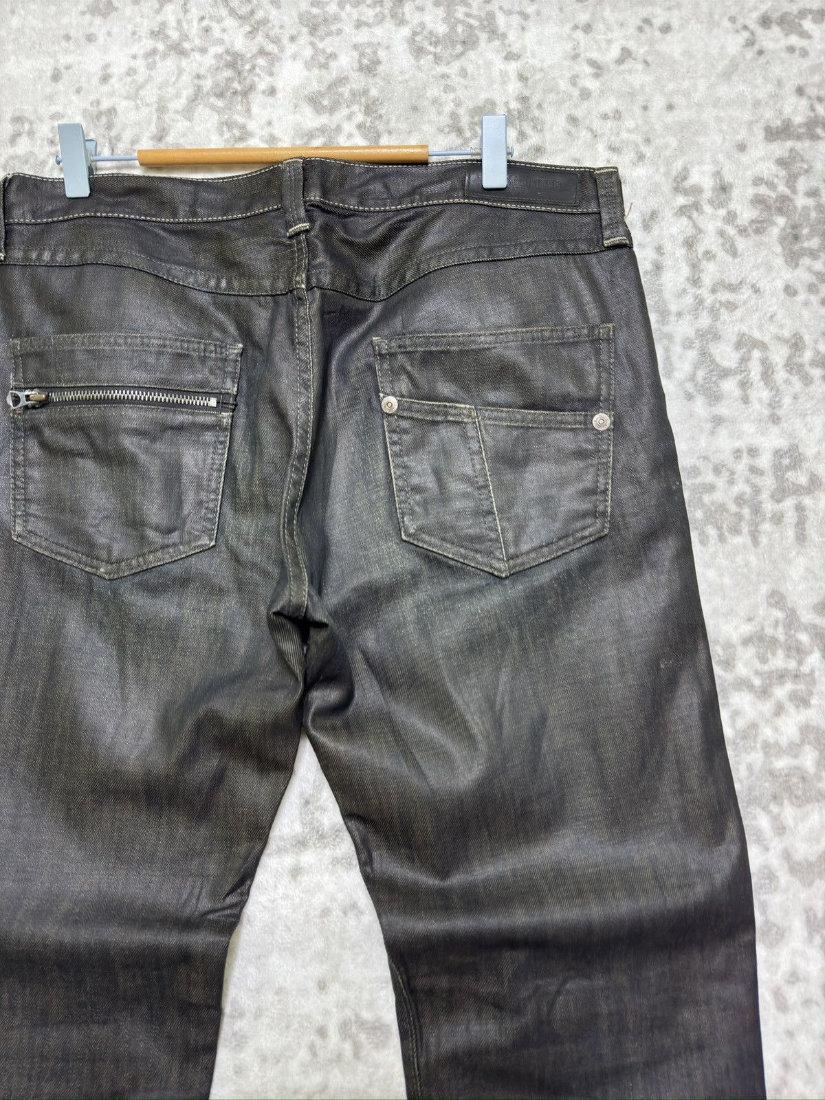 Vintage Back Number Vintage Waxed Washed Claw Marks Denim Japan Size US 34 / EU 50 - 10 Thumbnail