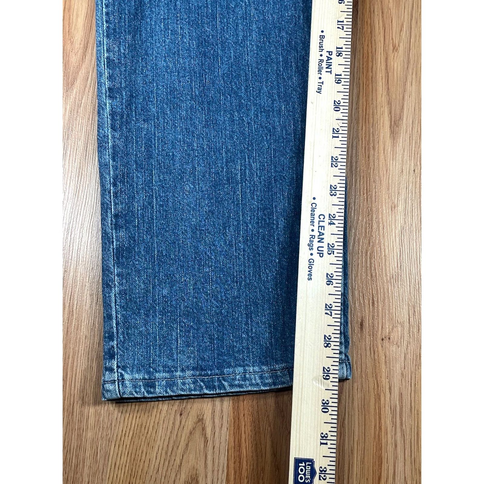 Vintage Riders Jeans Mid Rise Eased Straight Leg Blue Wash Denim Pants Women’s Size 12P Petite 30x29 Mens Womens Girls Boys Size 34" / US 12 / IT 48 - 6 Thumbnail