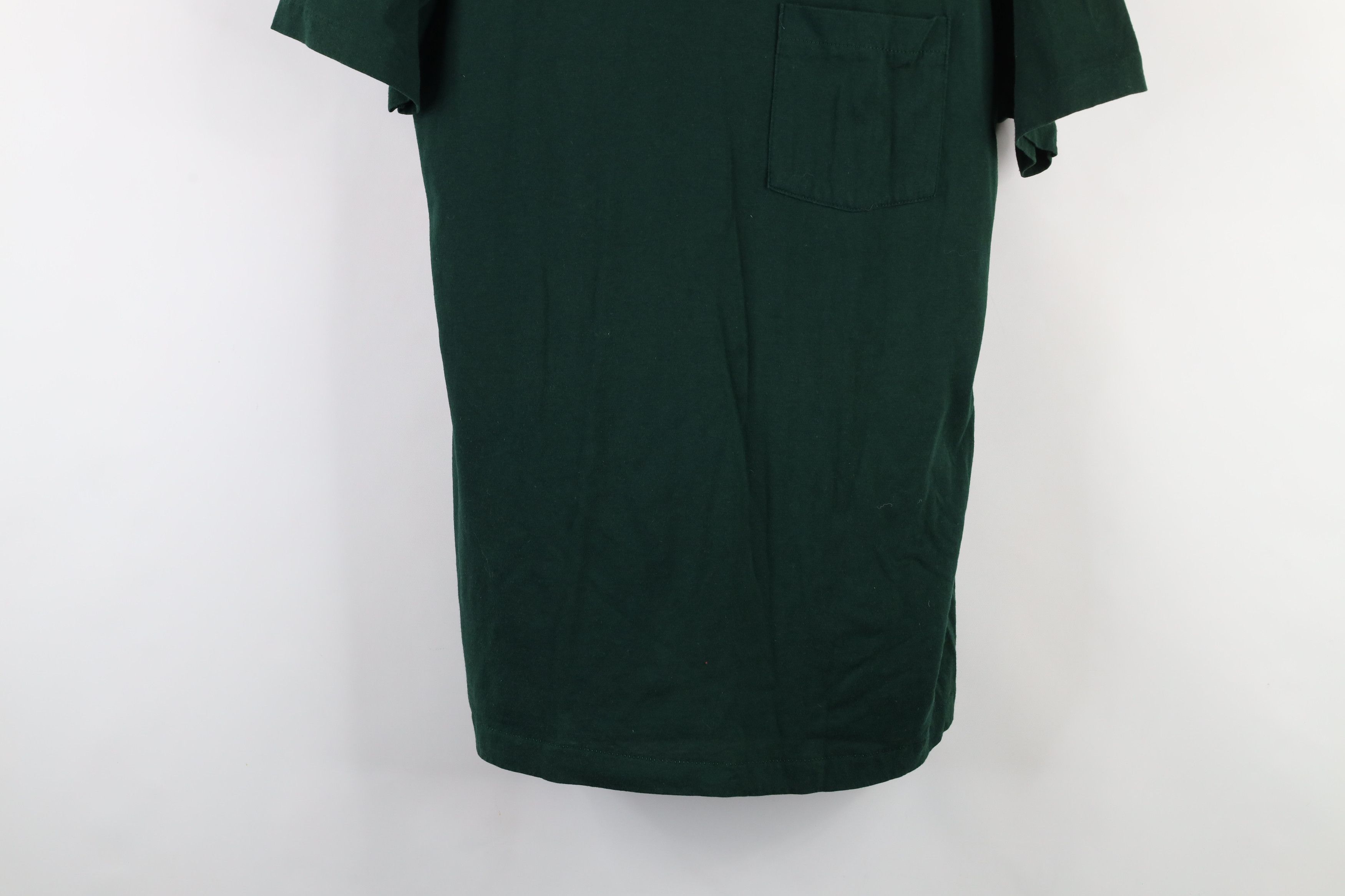 Vintage Vintage 90s Streetwear Pocket T-Shirt Hunter Green USA Size US XL / EU 56 / 4 - 3 Thumbnail