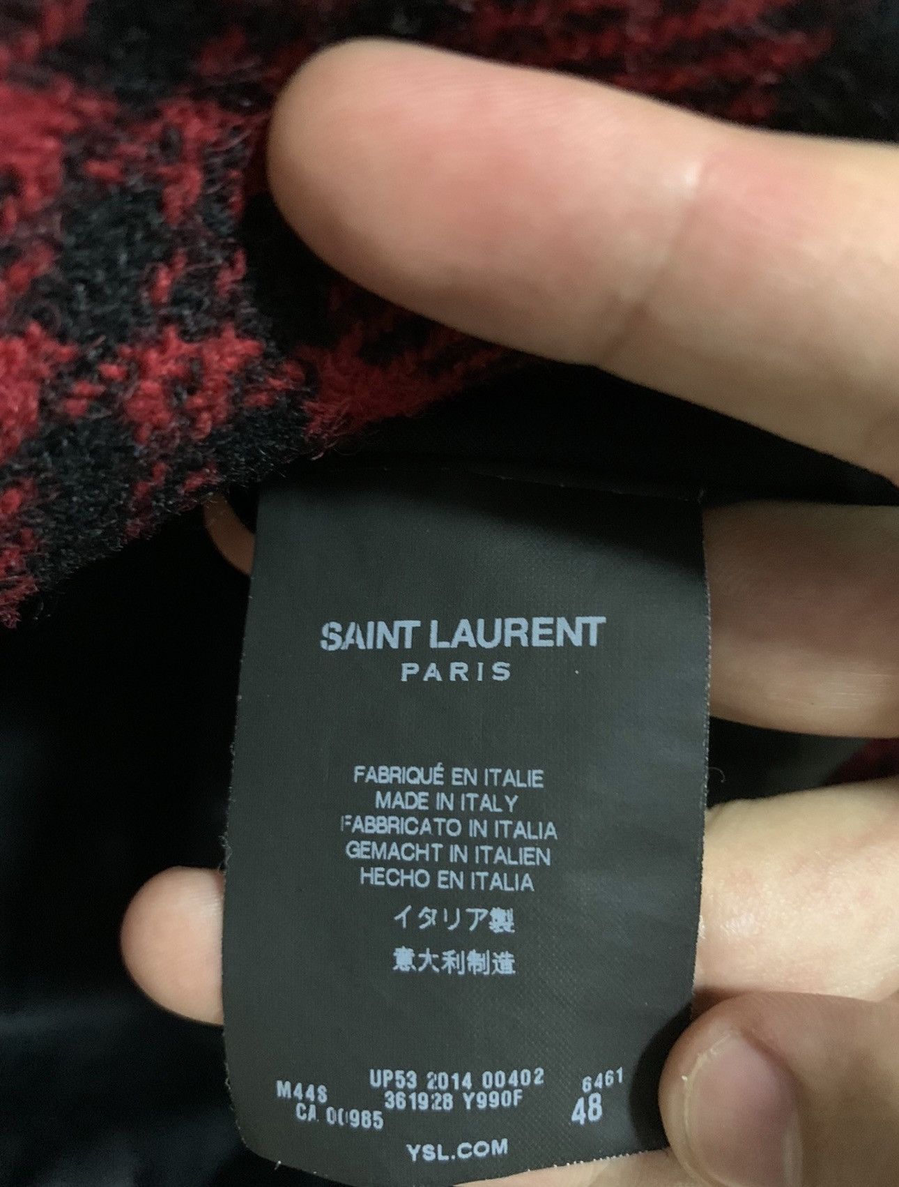 Saint Laurent Paris Saint Laurent 2014 Plaid red coat Size US M / EU 48-50 / 2 - 4 Thumbnail
