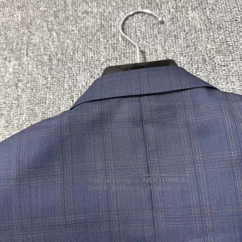 Dior Dior Midnight purple blue plaid suit suit Size 46R - 4 Thumbnail