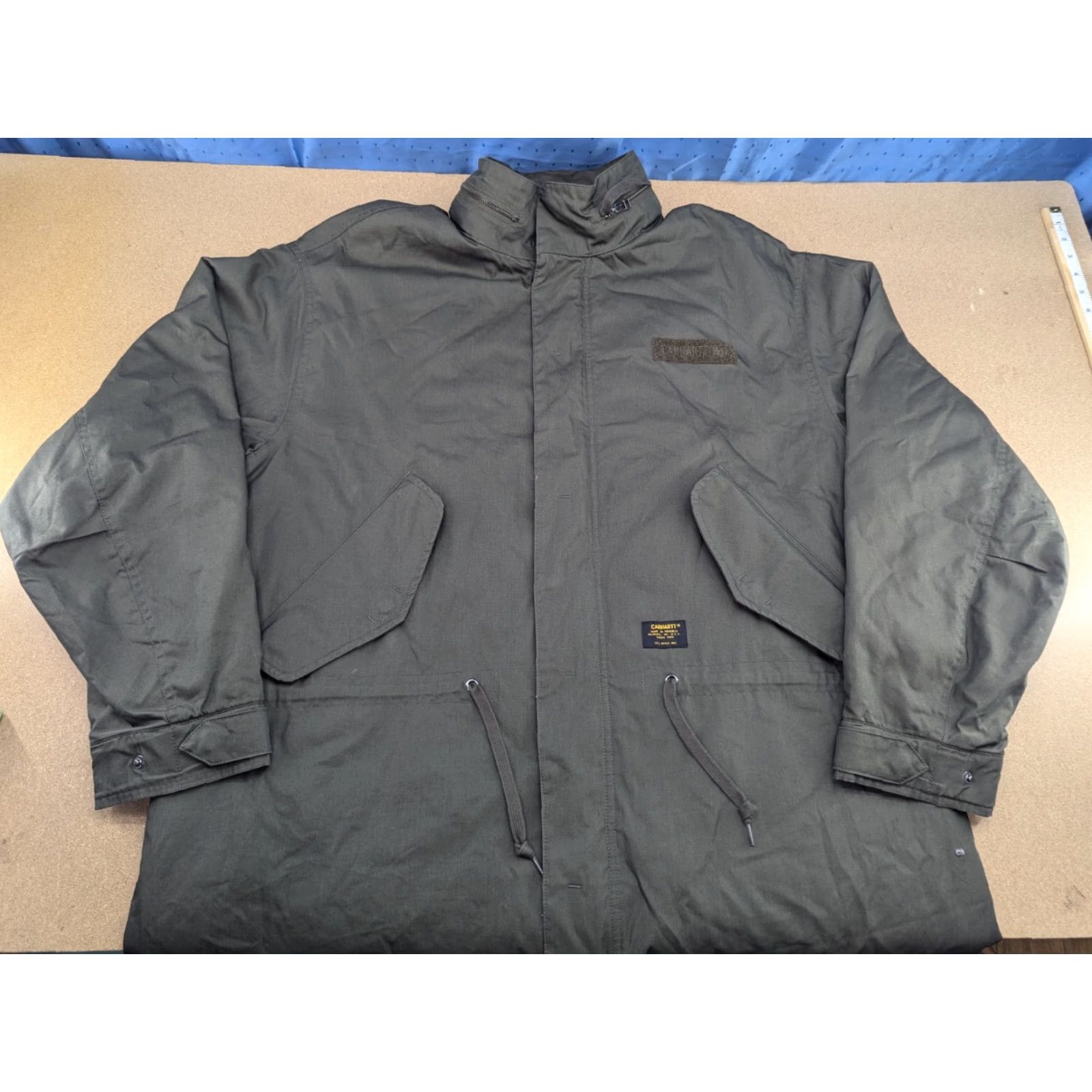 Carhartt Carhartt WIP Mens XL Belden Parka Insulated Jacket Green Long Hooded Outdoors Size US XL / EU 56 / 4 - 2 Thumbnail