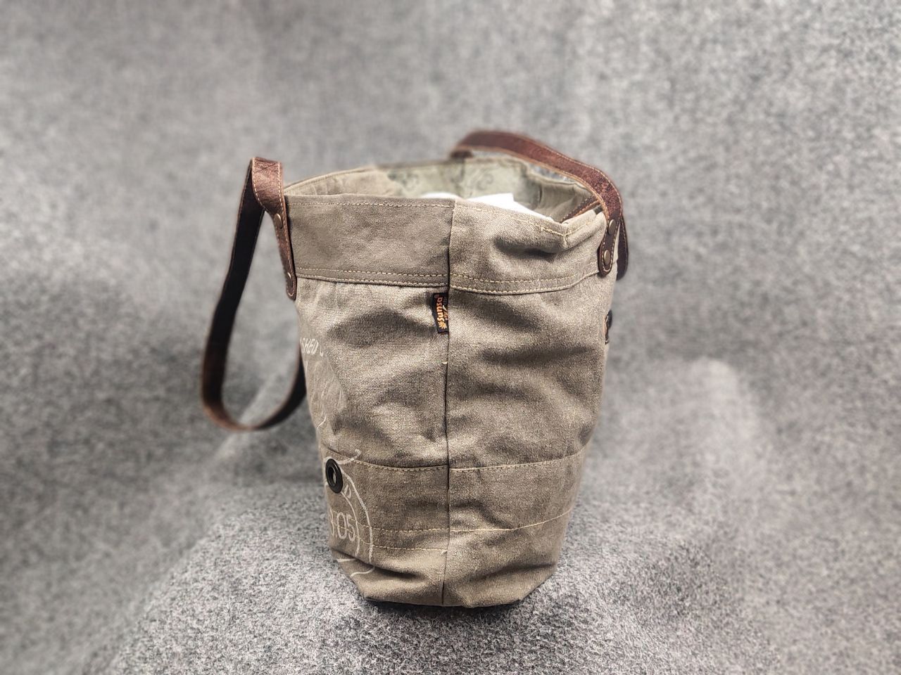 Vintage Myra India Design Vintage Leather & Canvas Tote Shoulder Bag Size ONE SIZE - 4 Thumbnail
