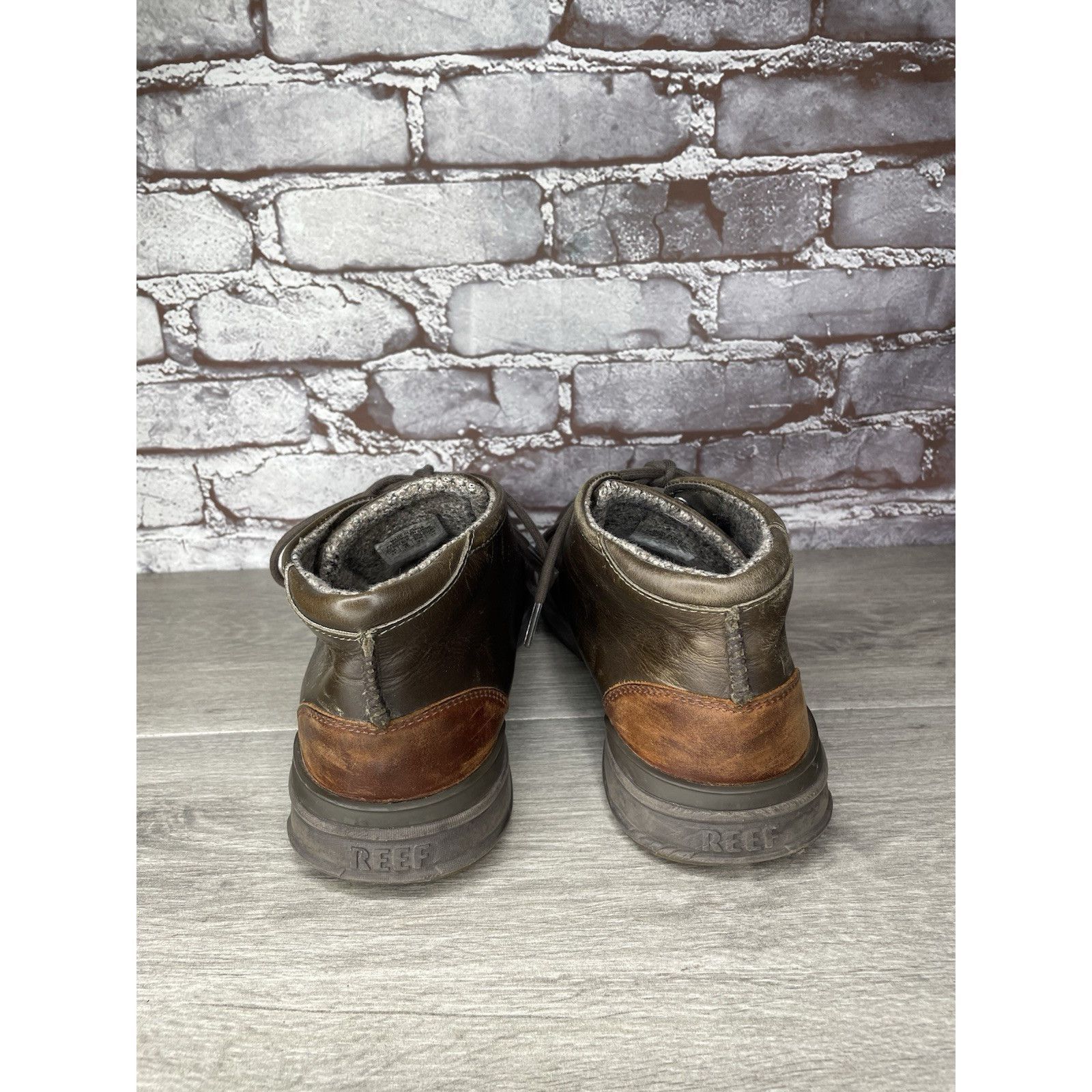 REEF Reef Rover Mid Brown Leather Casual Chukka Boots Shoes Men S Size US 11 / EU 44 - 6 Thumbnail