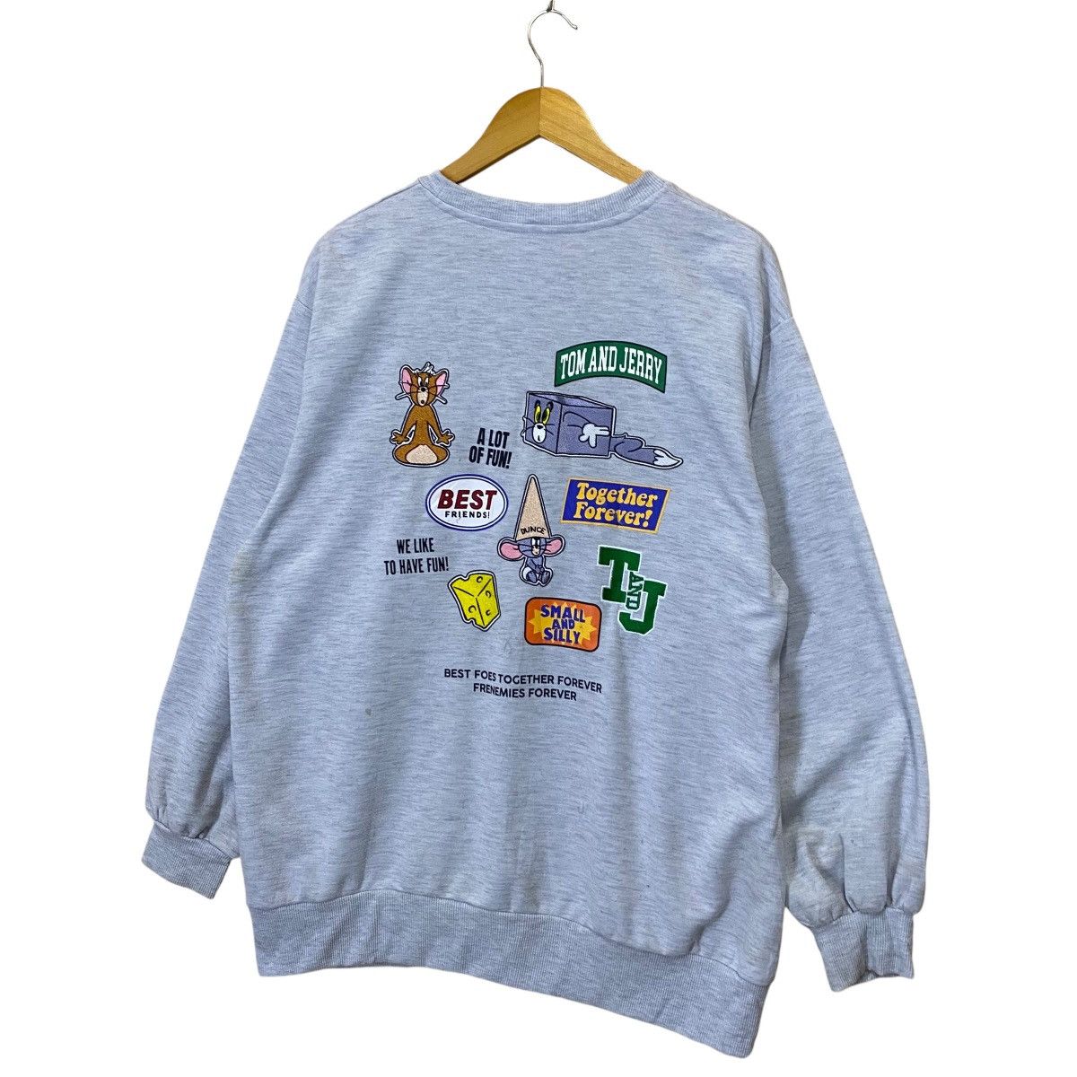 Cartoon Network × Disney × Japanese Brand Tom n Jerry Big Logo Crewneck Sweatshirt Size US XL / EU 56 / 4 - 3 Thumbnail
