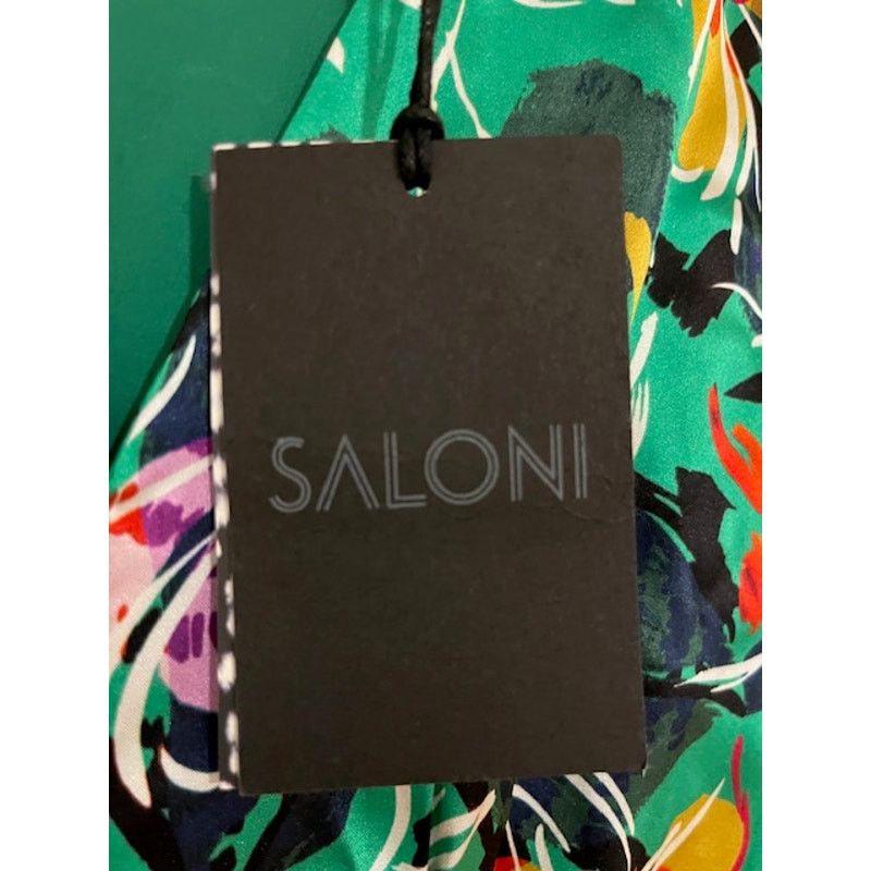 Other Saloni Green Floral Silk Eden Dress Size US 0, UK4, XS (NWT) Size XS / US 0-2 / IT 36-38 - 7 Thumbnail