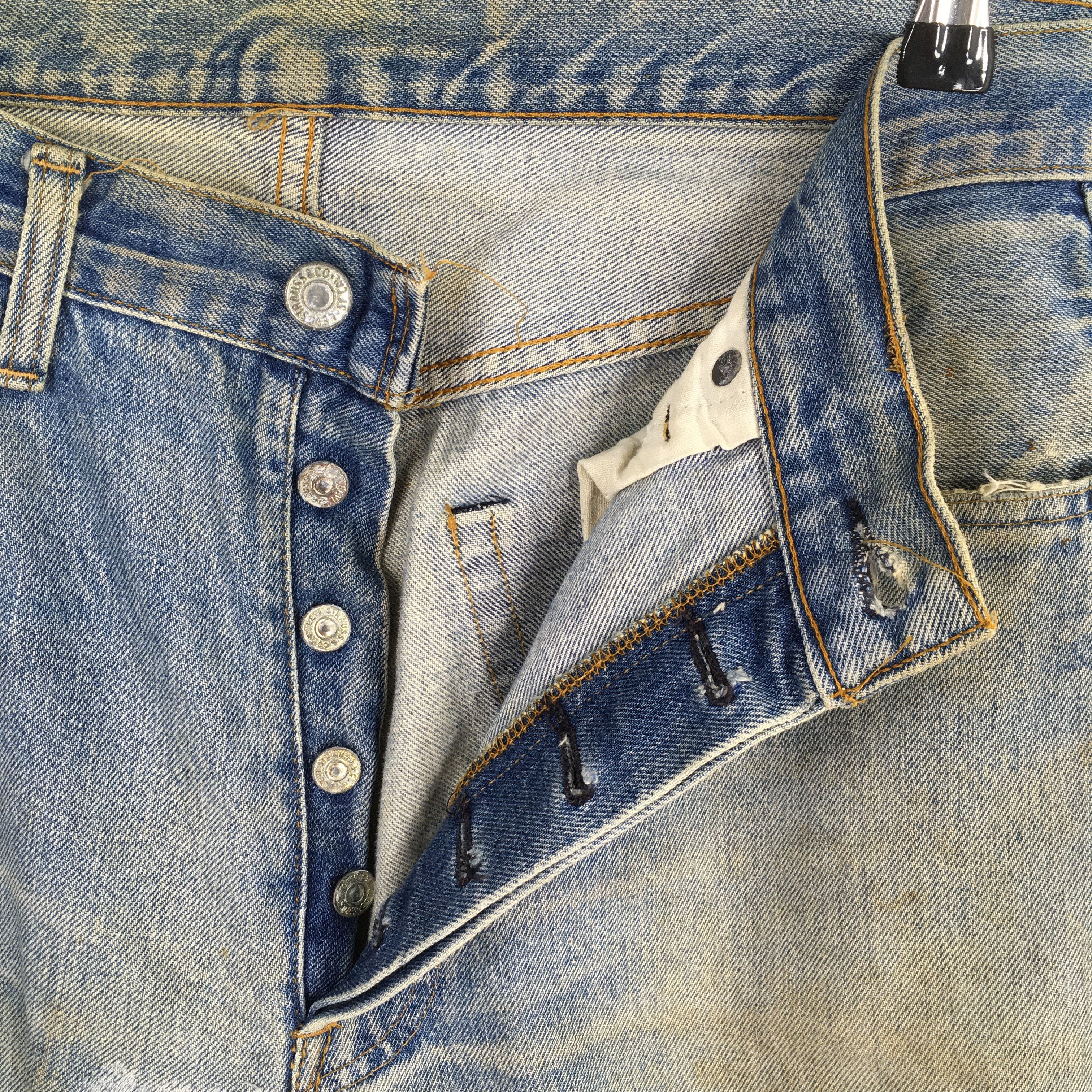 Levi's Size 31x29 Vintage 70s Levi's 501 Selvedge Jeans S1901 Size US 31 - 6 Thumbnail