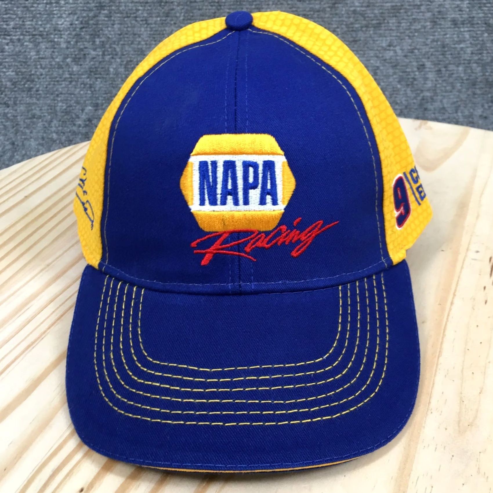 Vintage NAPA Racing Chase Elliot 9 Baseball Cap Blue Yellow One Size Unisex Size ONE SIZE - 2 Thumbnail