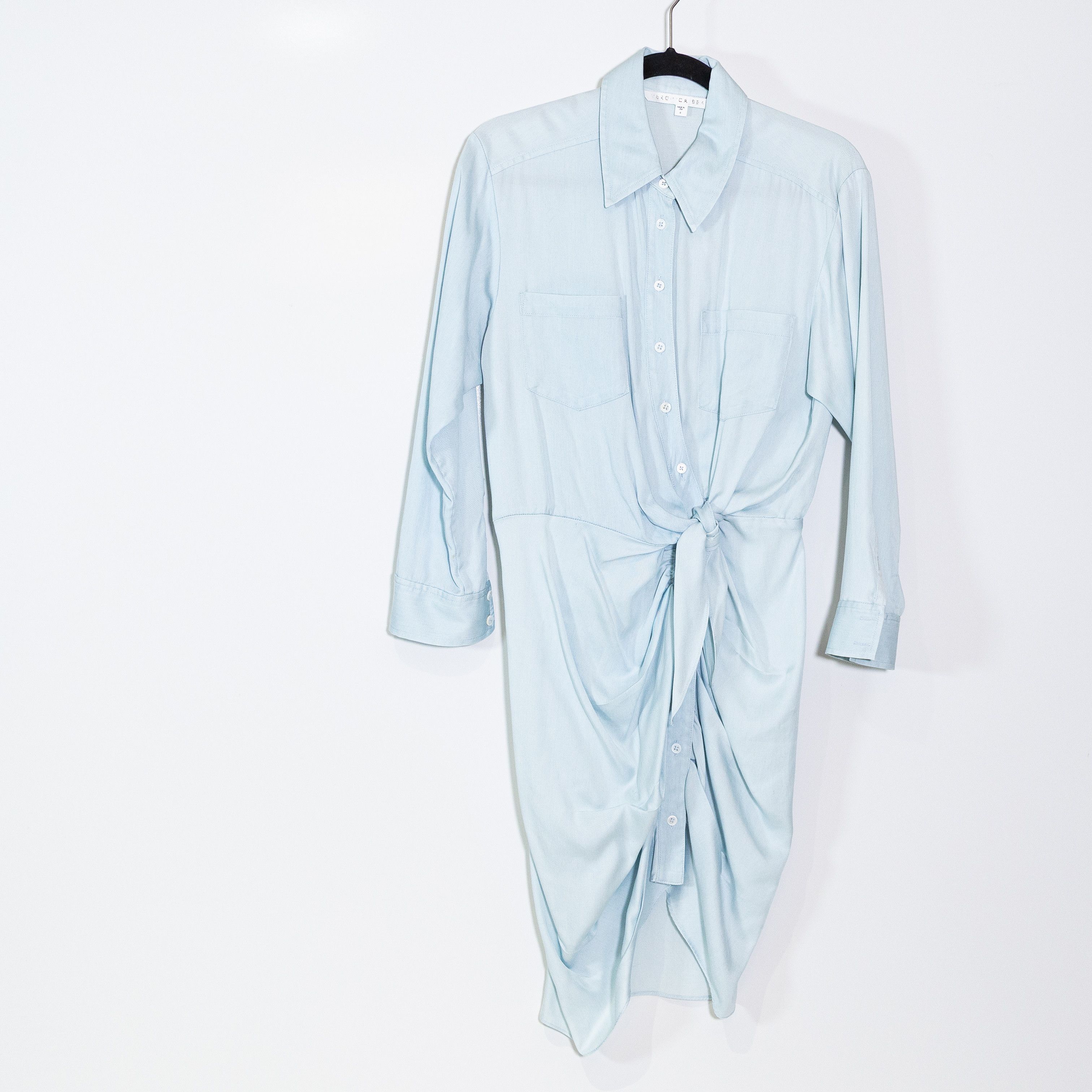 Veronica Beard Veronica Beard Sierra Ruched Chambray Size S / US 4 / IT 40 - 1 Thumbnail