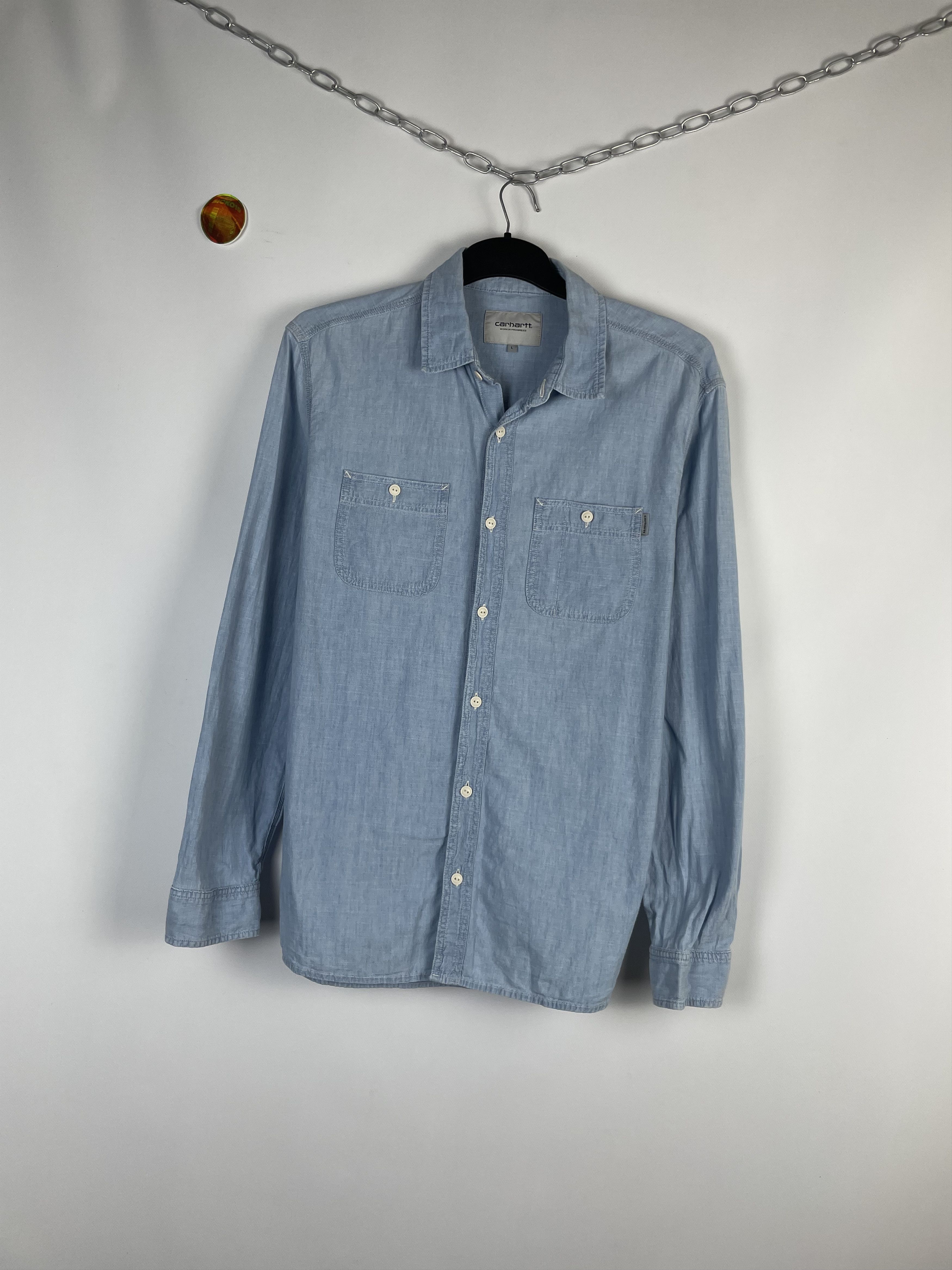 Carhartt Wip Carhartt Mens Denim Shirt Size US L / EU 52-54 / 3 - 2 Thumbnail