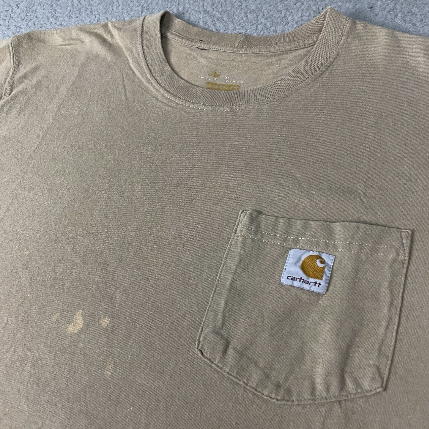 Carhartt VINTAGE Carhartt T Shirt M Brown Crew Neck Short Sleeve Pocket Distressed Grunge 90s Mens Size US M / EU 48-50 / 2 - 3 Thumbnail