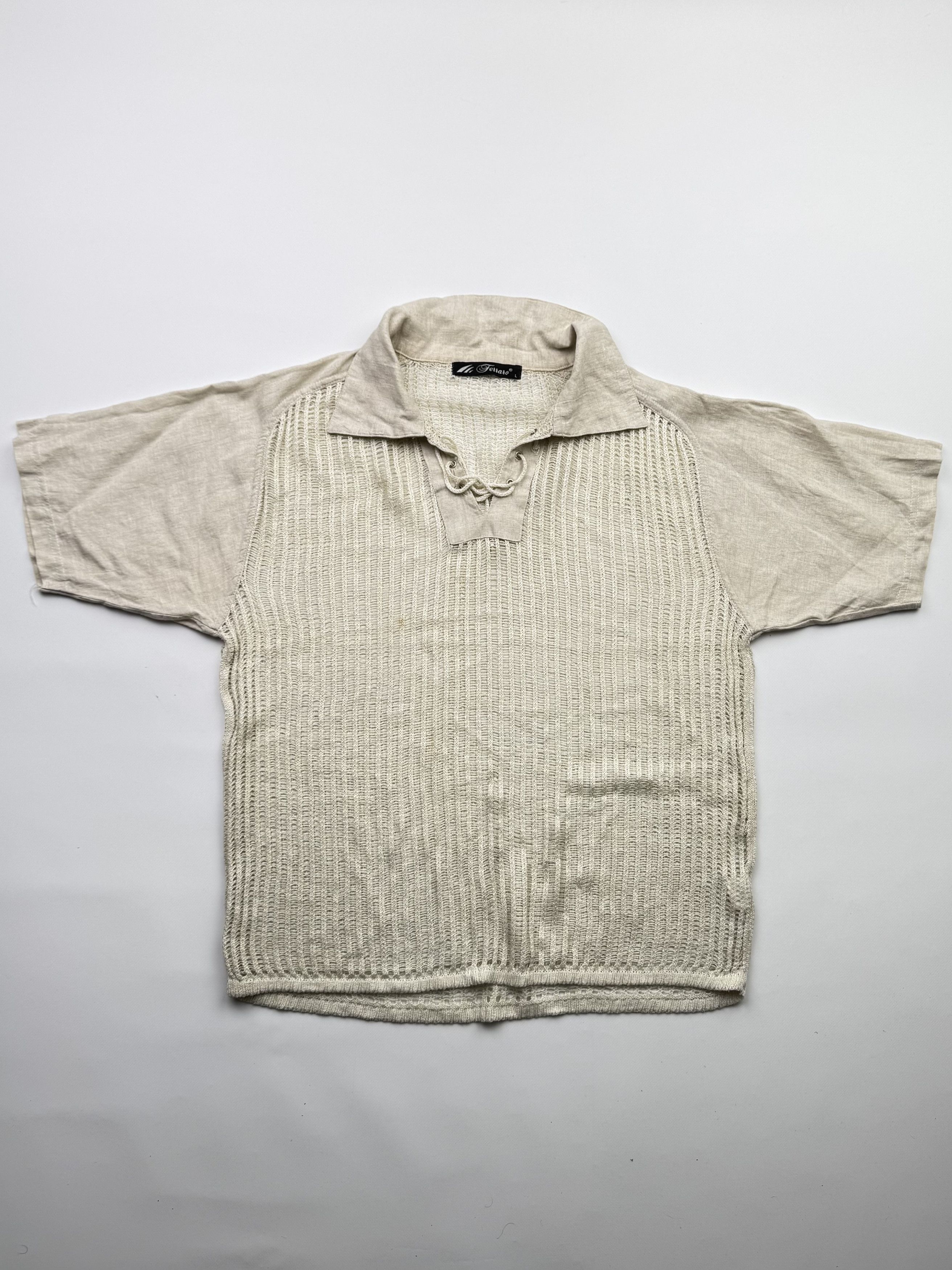 Japanese Brand Vintage Mesh Retro Polo T-Shirt B501(V240)E2 Size US L / EU 52-54 / 3 - 1 Thumbnail
