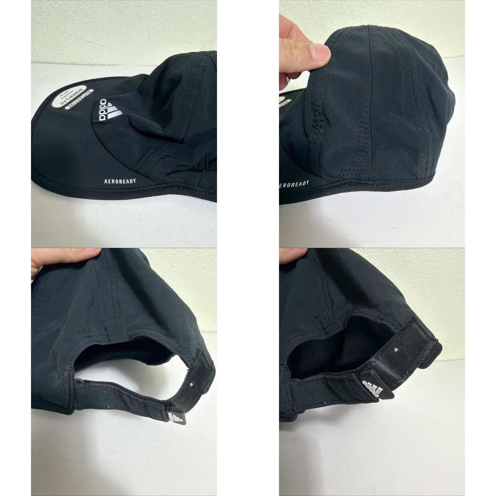 Adidas Adidas Women’s Aeroready Reflective Black Running Strapback Hat UPF 50 Adjustable Women’s Baseball Cap Reflective Adidas Hat Size ONE SIZE - 8 Thumbnail